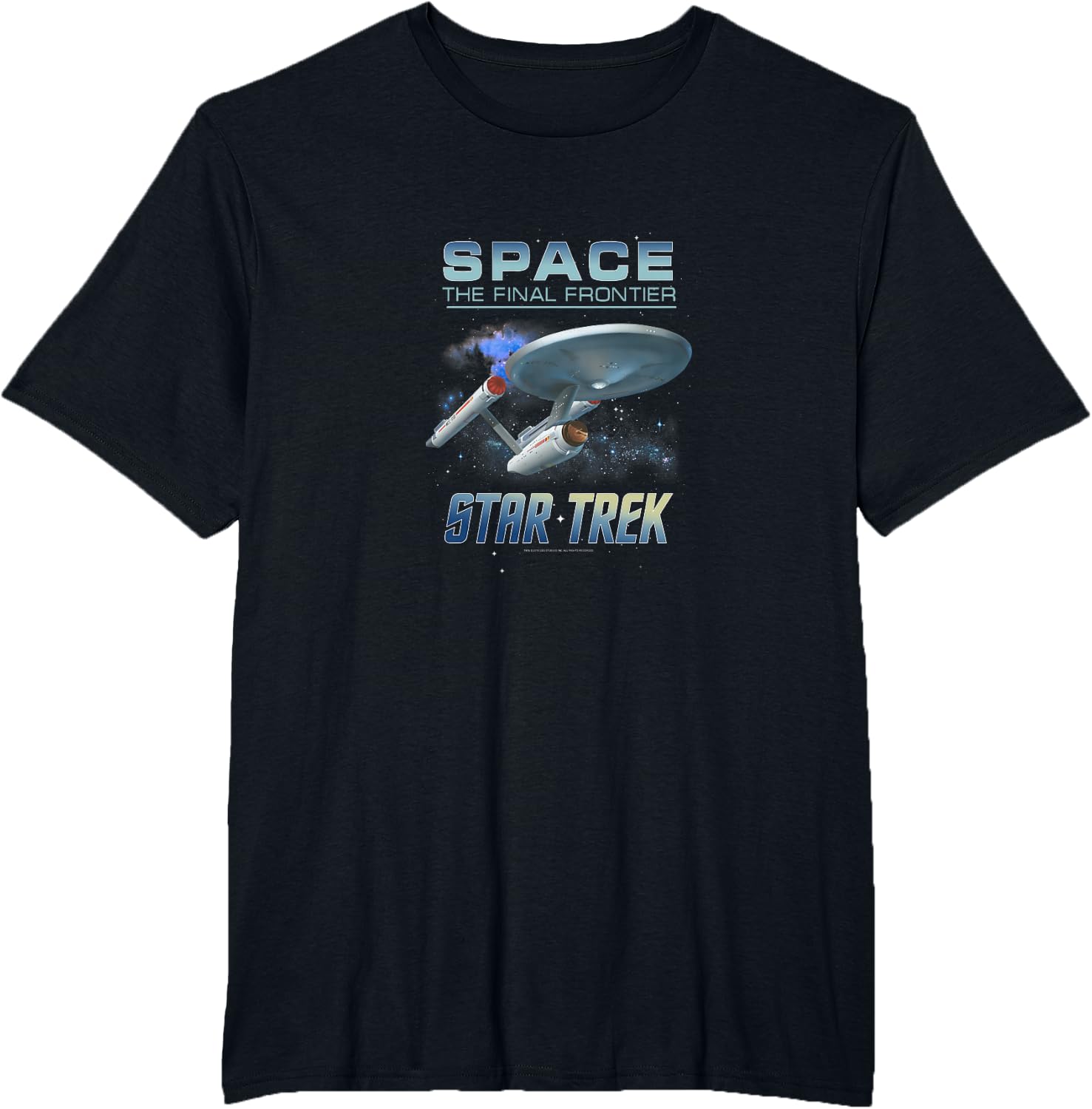 Detalle de Star Trek Space The Final Frontier U.S.S. Enterprise maglietta con licenza ufficiale