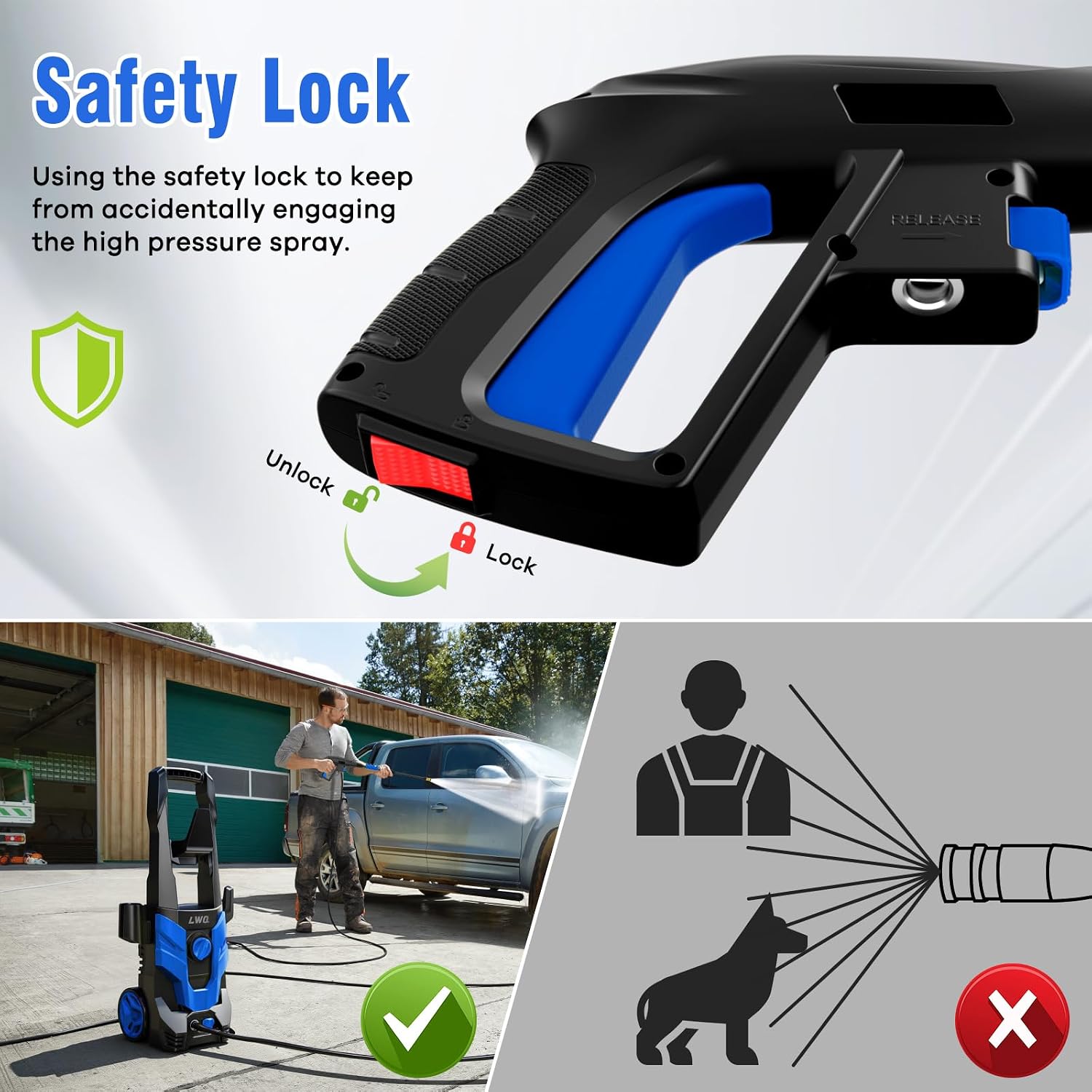 Detalle 1 de LWQ Pressure Washer with 4 Nozzles