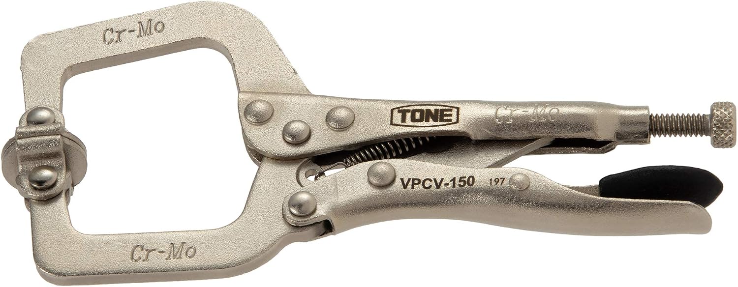 Thumbnail 1 de トネ(TONE) VPCV-150 グリッププライヤ C型スイベル・全長180mm