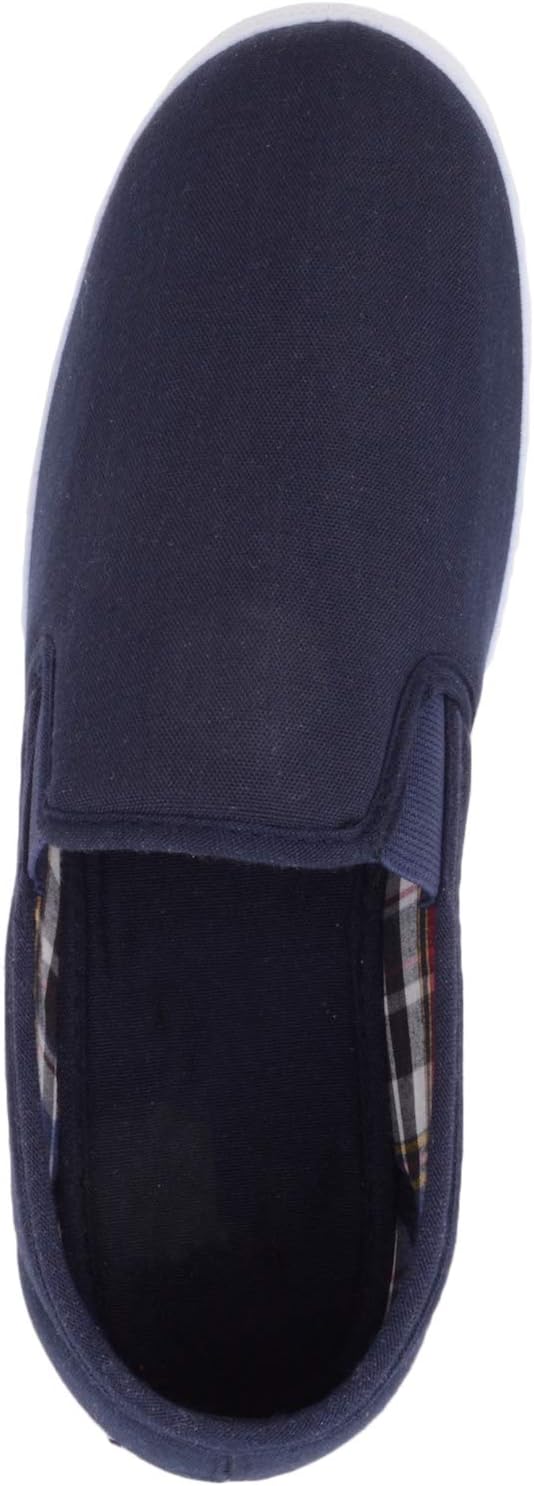 Thumbnail 5 de Absolute Footwear Mens Casual Slip On Canvas Pumps Trainers with Stripe Design and Twin Gusset