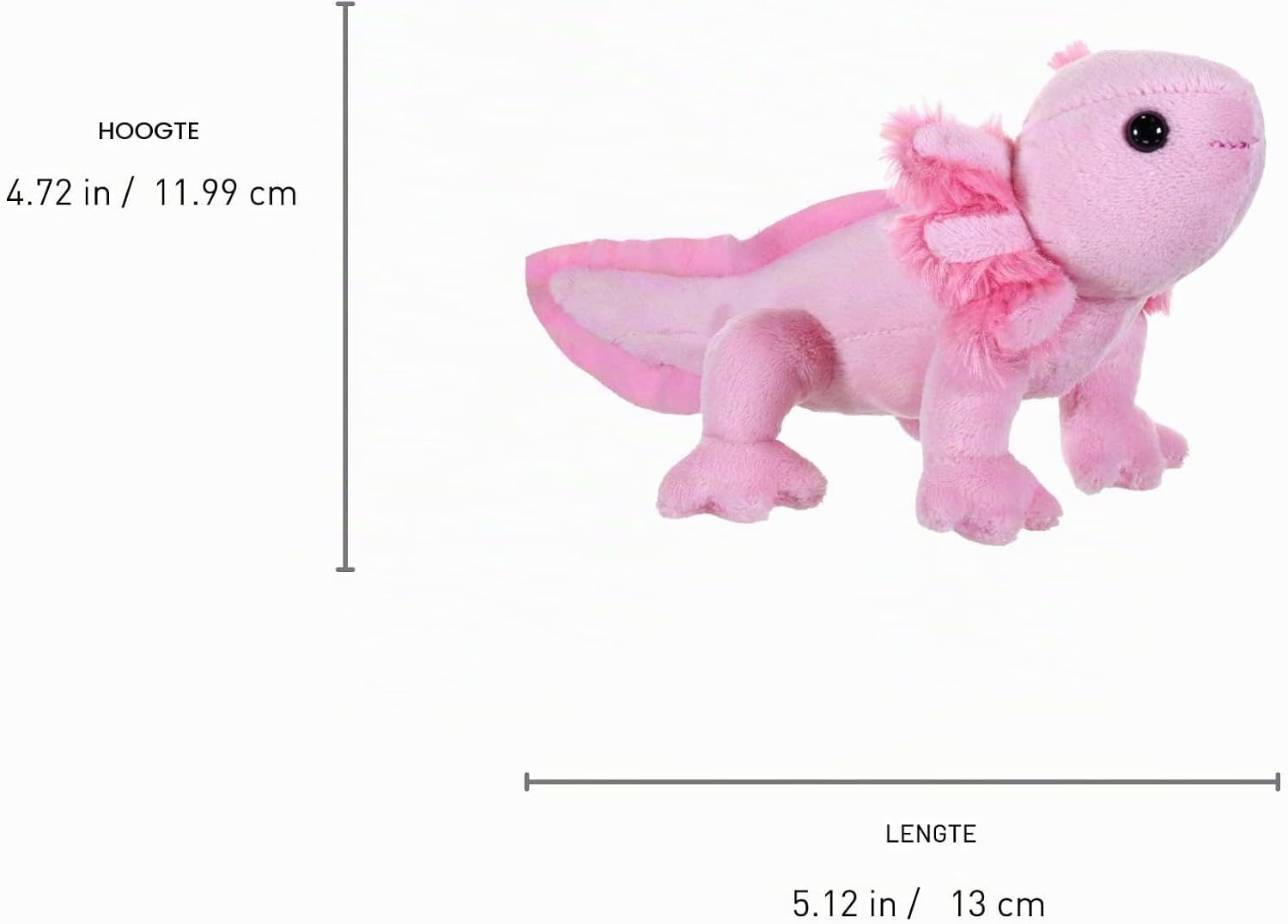 Detalle de Wild Republic Pocketkins Eco Axolotl pluche dier van 12 cm