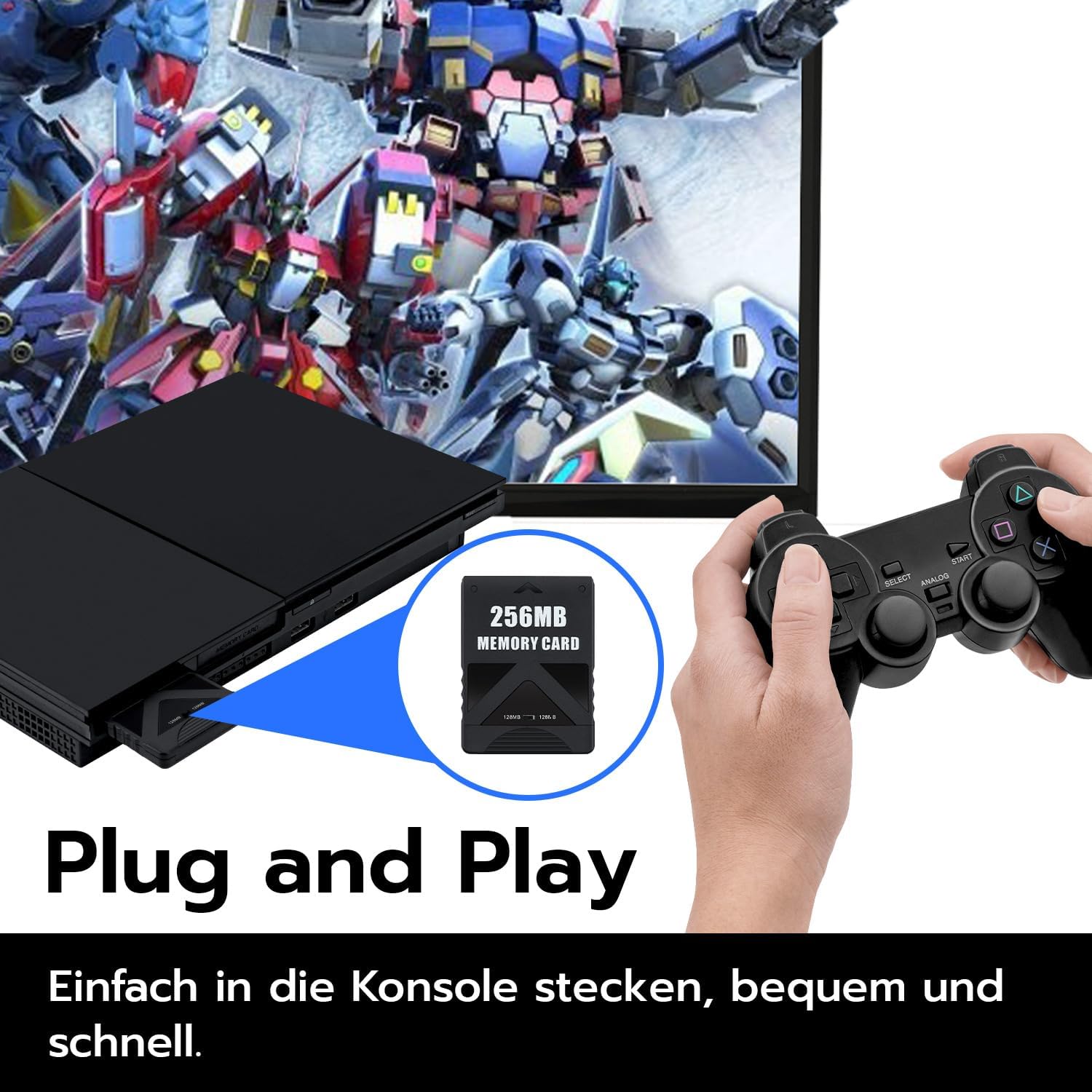 Detalle de Wigearss PS2 Speicherkarte 256 MB
