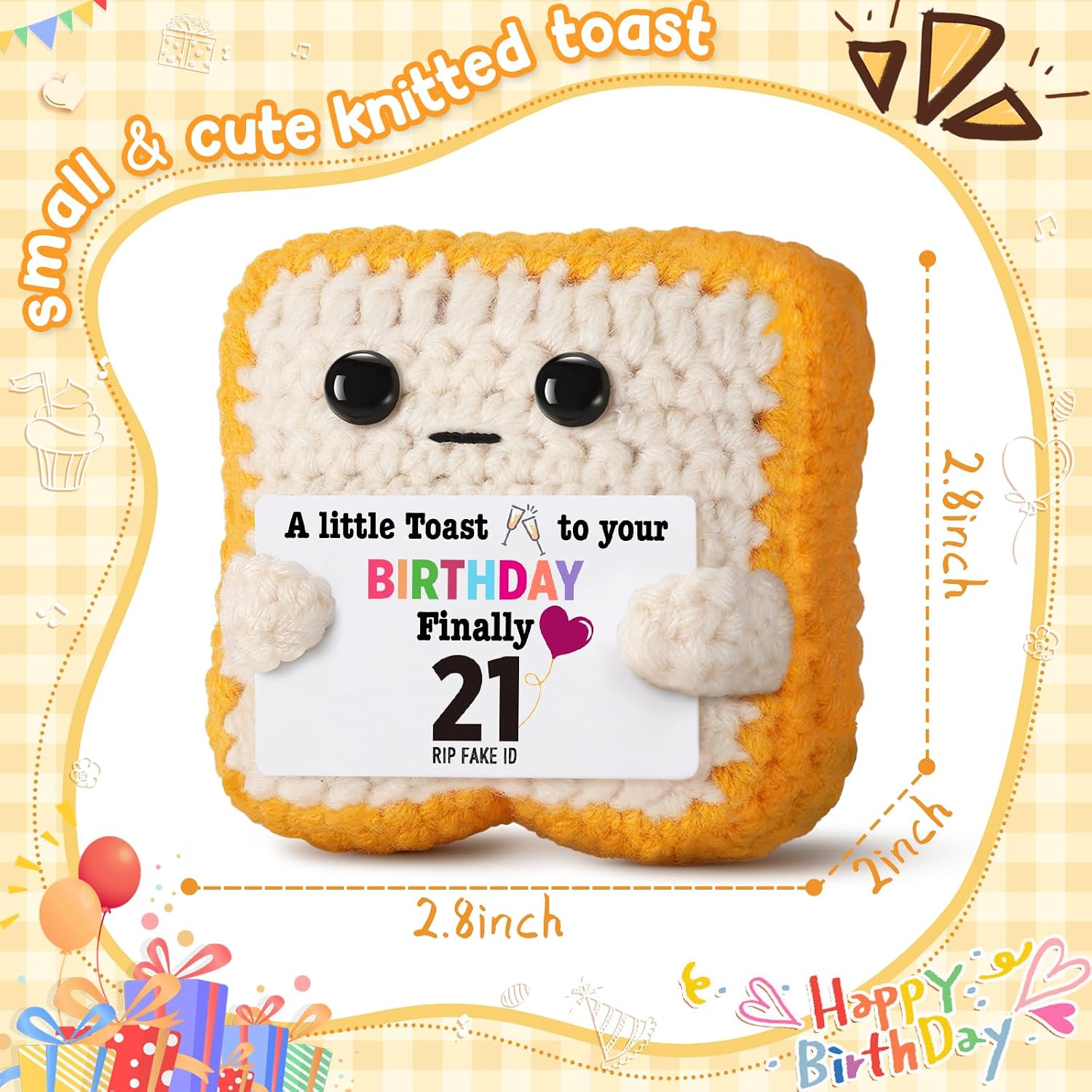 Detalle 2 de Ovrrcame Finally 21" Crochet Toast Keepsake 21