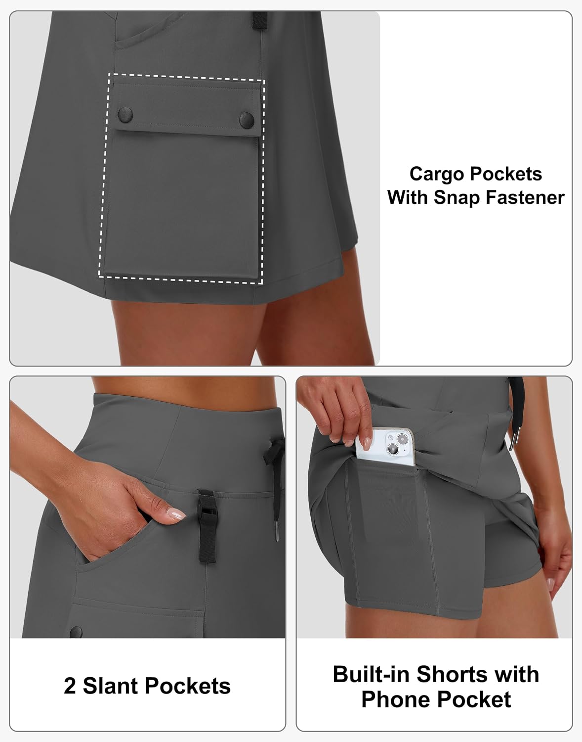 Detalle de MIVEI Hiking Skort 16-Inch Length