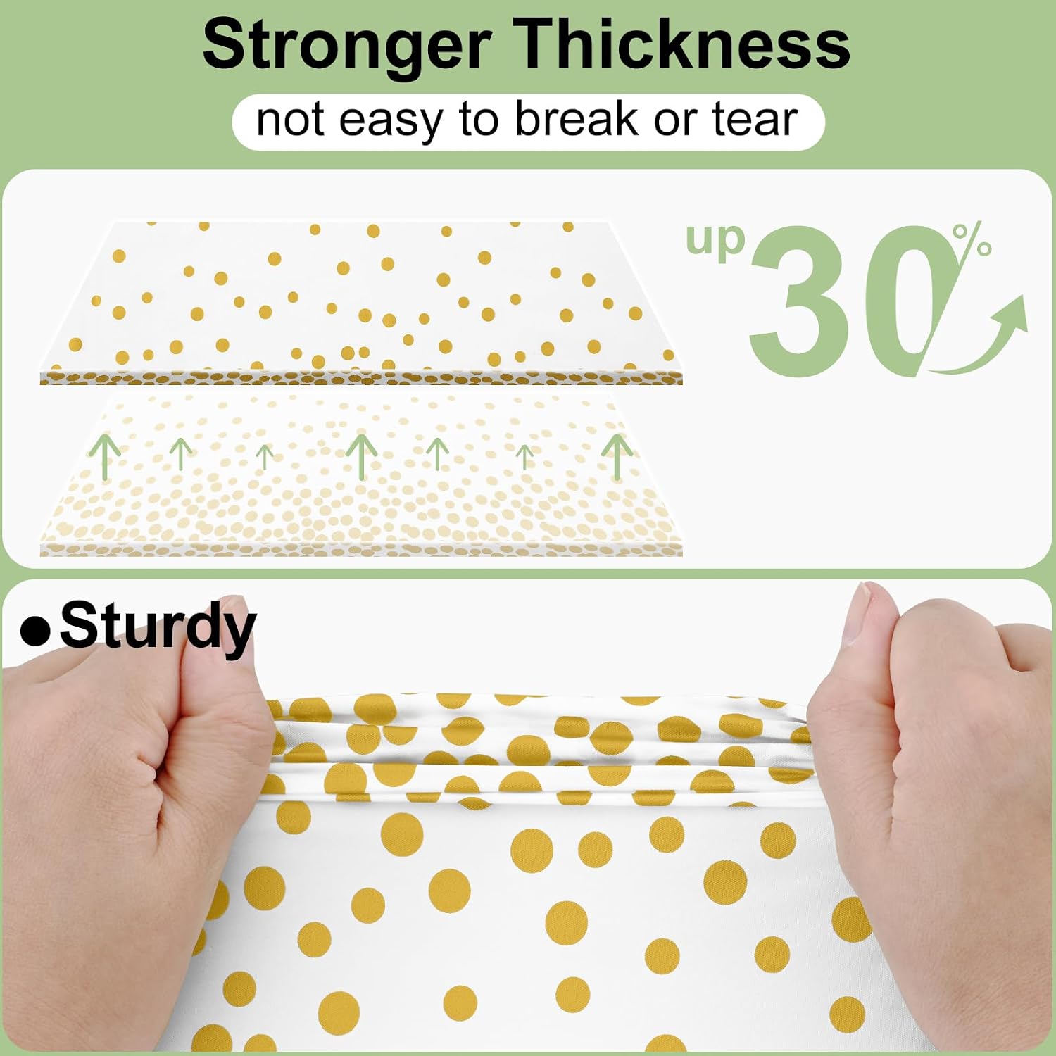 Detalle de Smiry Disposable Plastic Tablecloth 54 x 108 Inch