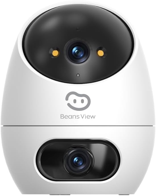 Detalle de Beans View 2K: Telecamera interna a doppio obiettivo 360° con visione notturna a colori