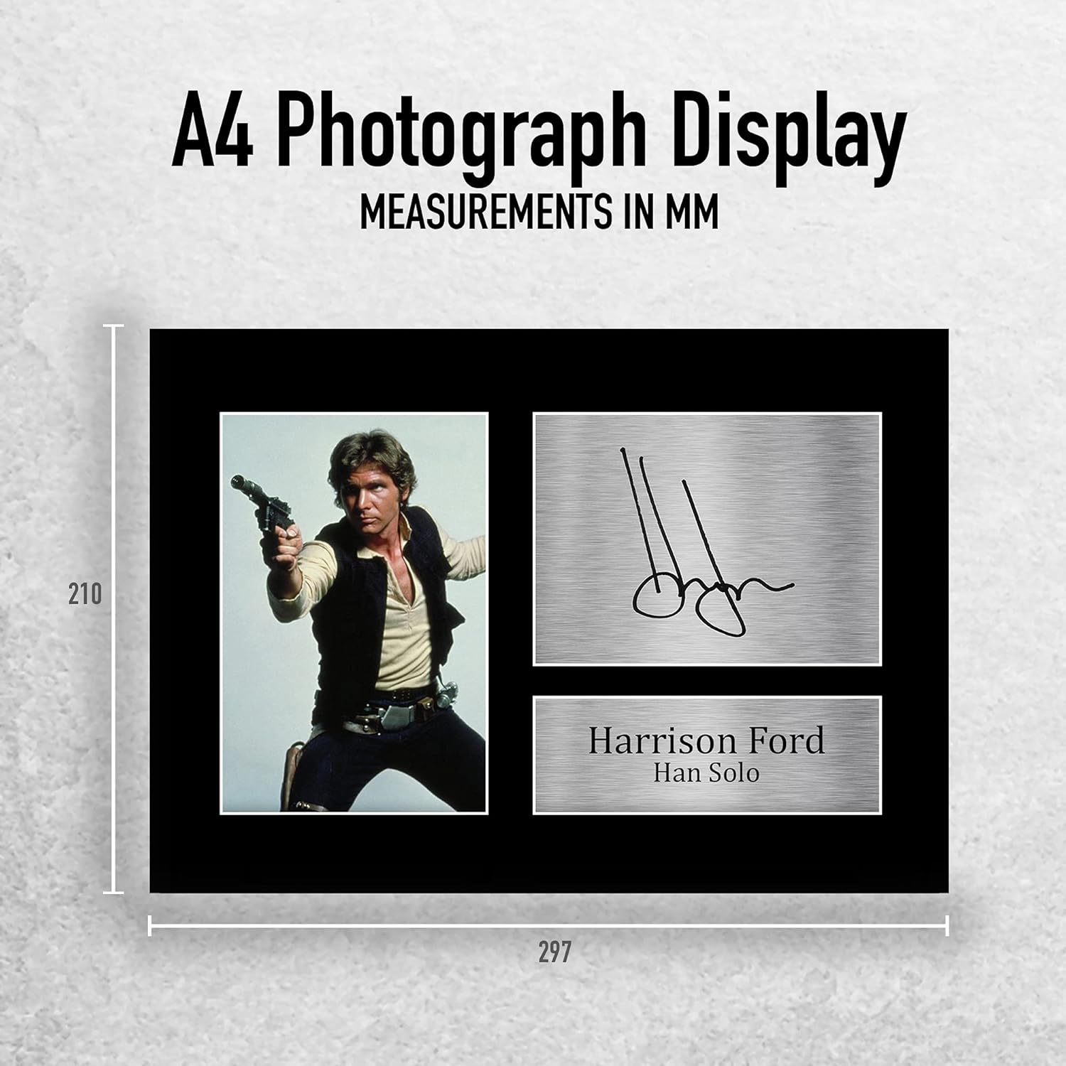 Thumbnail 1 de HWC Trading Harrison Ford Gift Signed A4 Printed Autograph Photo