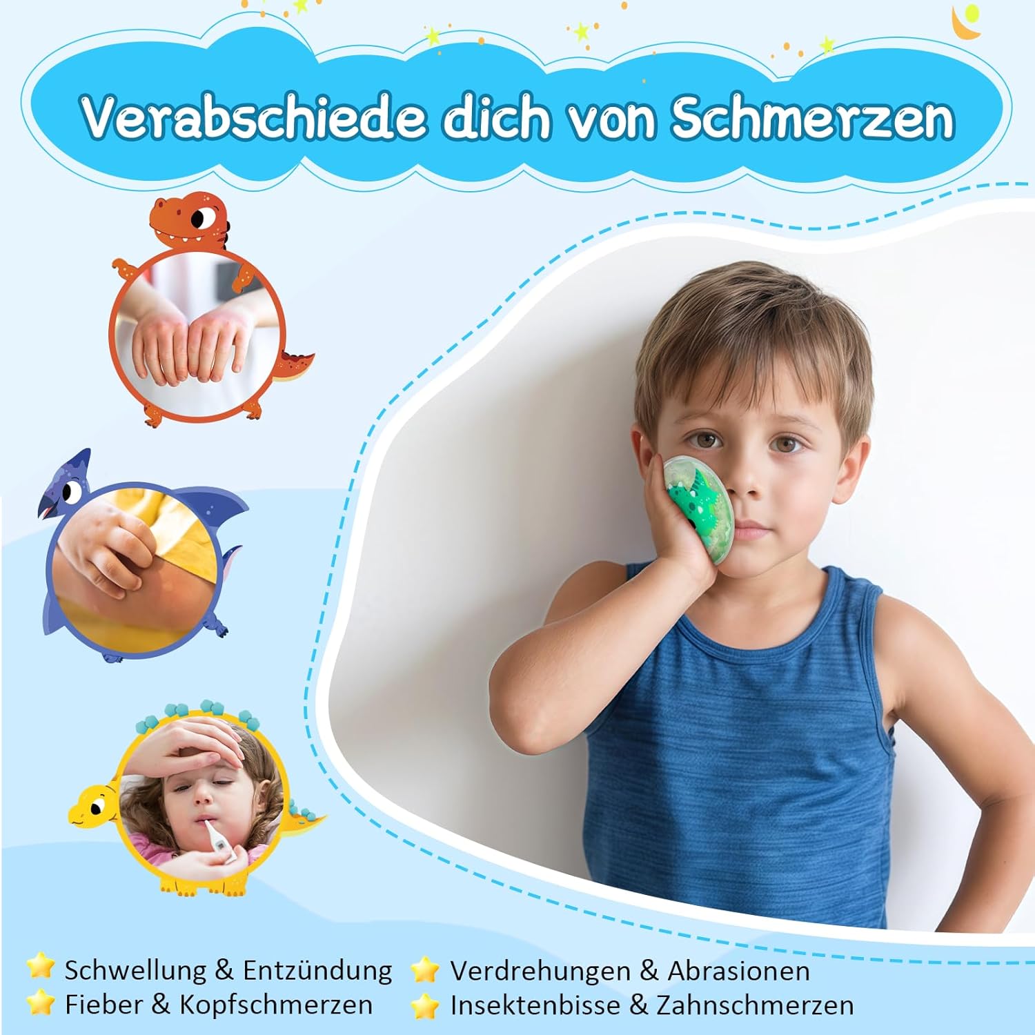 Thumbnail 1 de Comfytemp Kühlpads Kinder 8 cm 6er Set