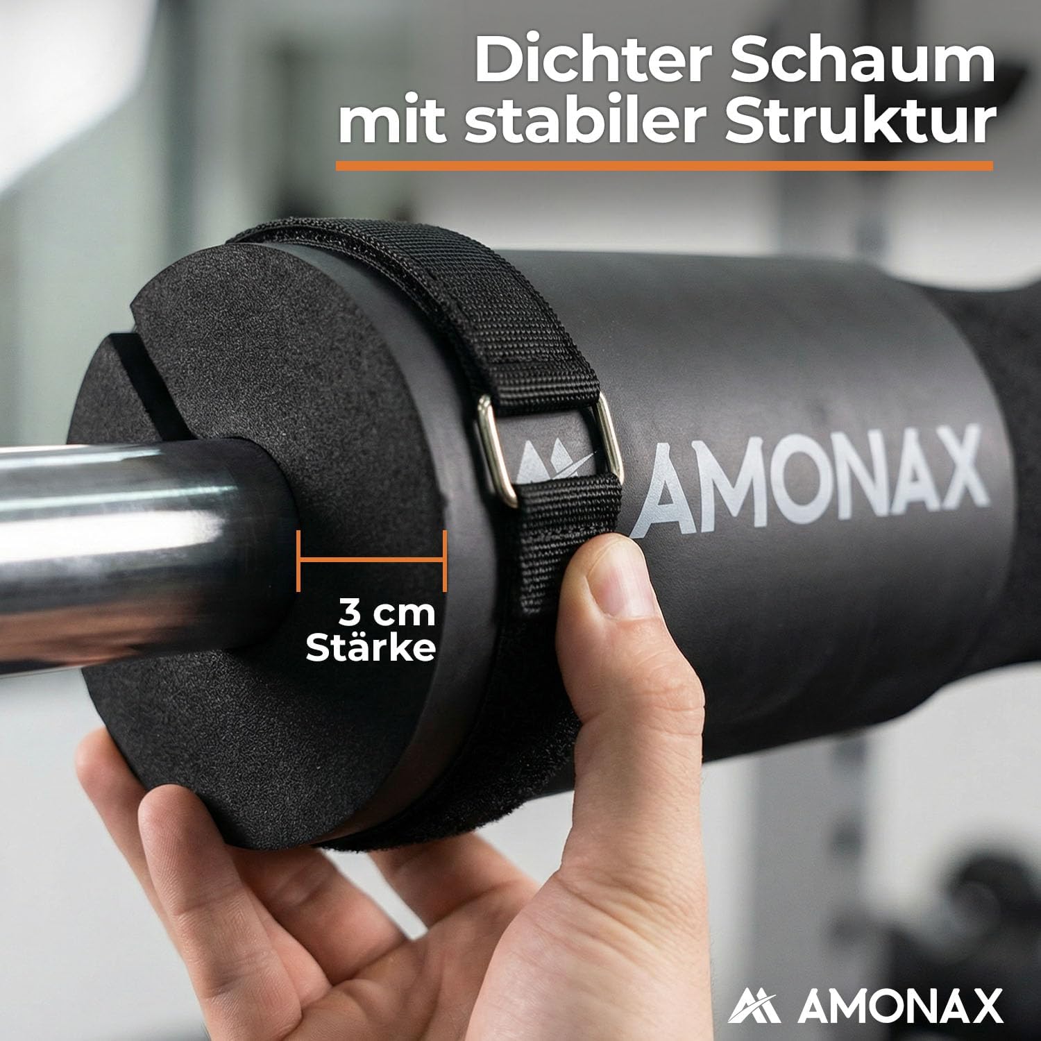 Detalle 2 de Amonax Langhantel Polster – Extra dickes Nackenpolster für Kniebeugen, Hip Thrust und mehr