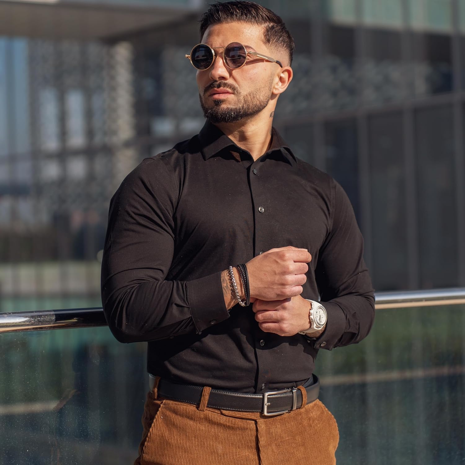 Thumbnail 2 de SERASAR Bracelet Homme Cuir Magnétique