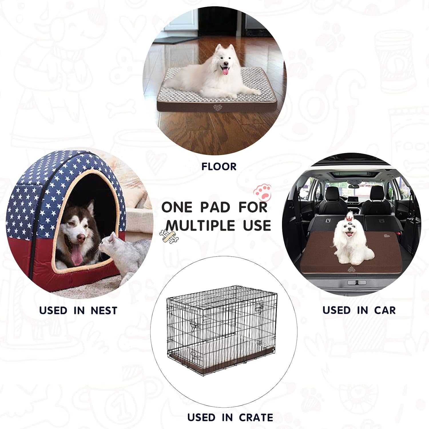 Thumbnail 4 de VANKEAN Waterproof Reversible Dog Mat with Removable Washable Cover for Crate