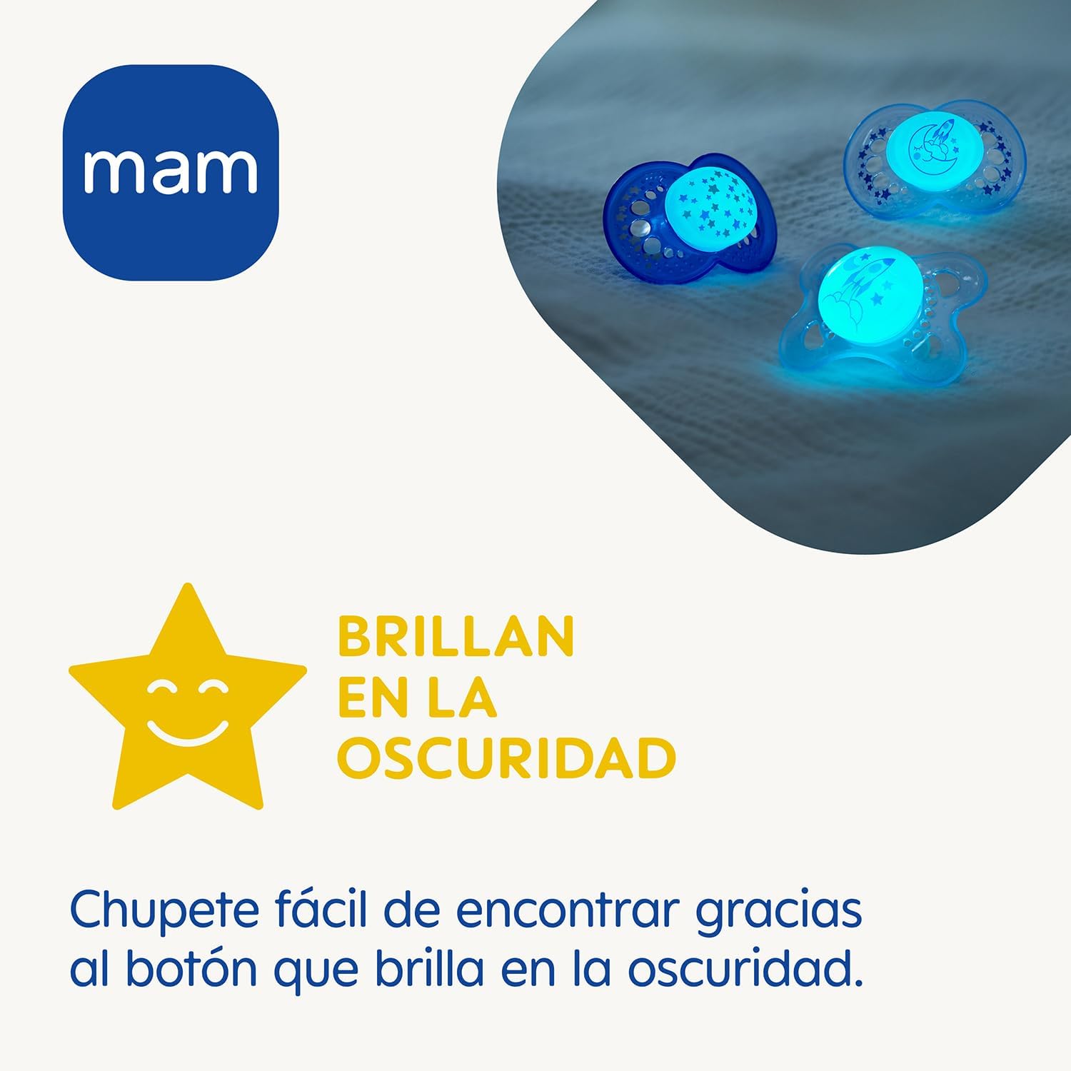Detalle 1 de MAM Set de 3 Chupetes Día y Noche para 6+ meses