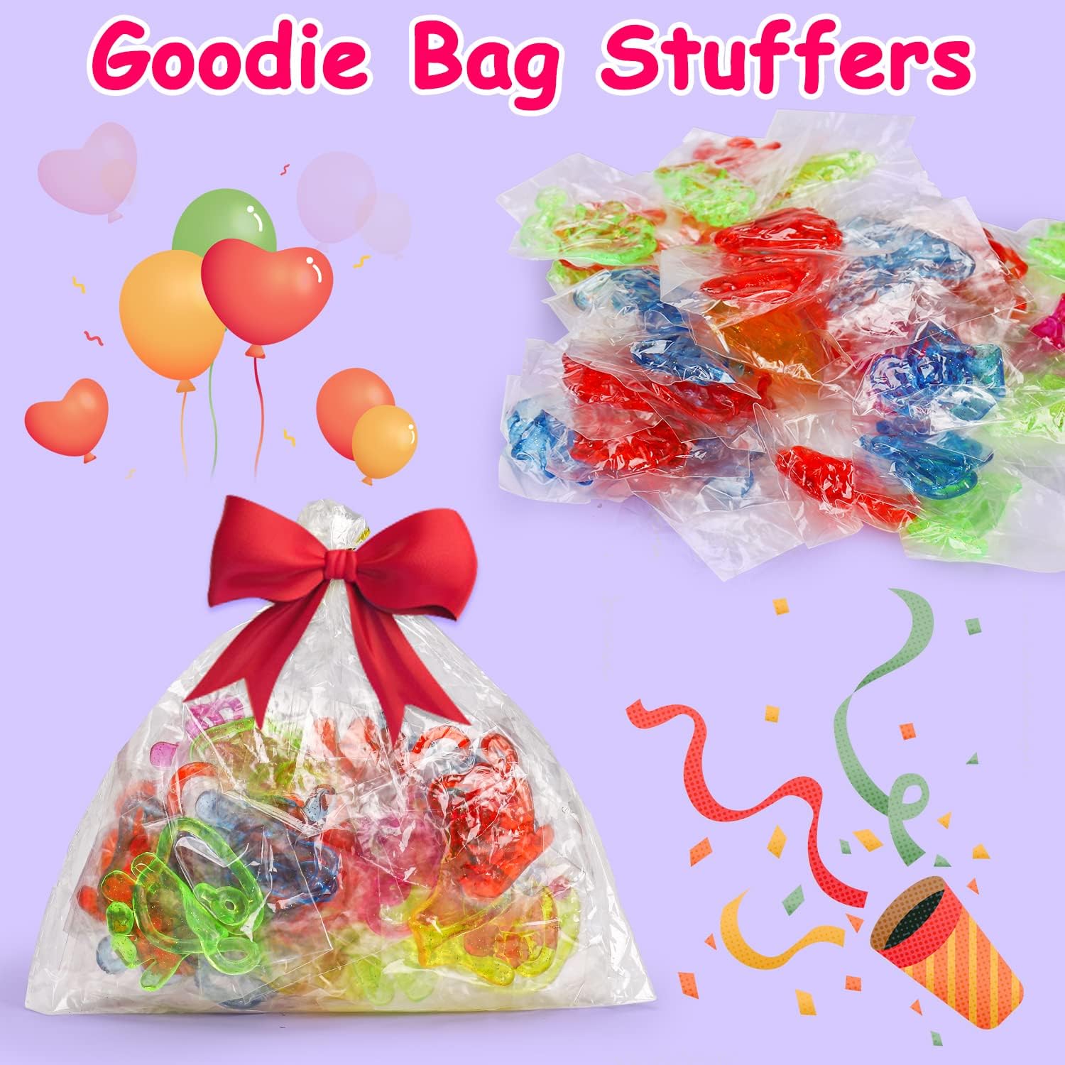 Detalle de 100PCS Glitter Sticky Hands Party Favors 100pcs
