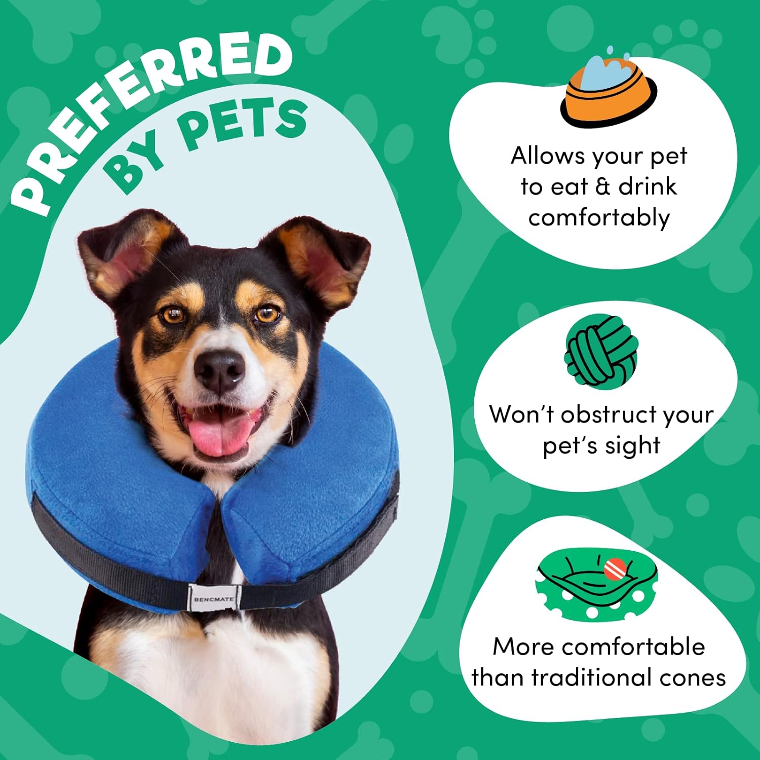 Detalle 2 de BENCMATE Collar Inflable Protector para Perros