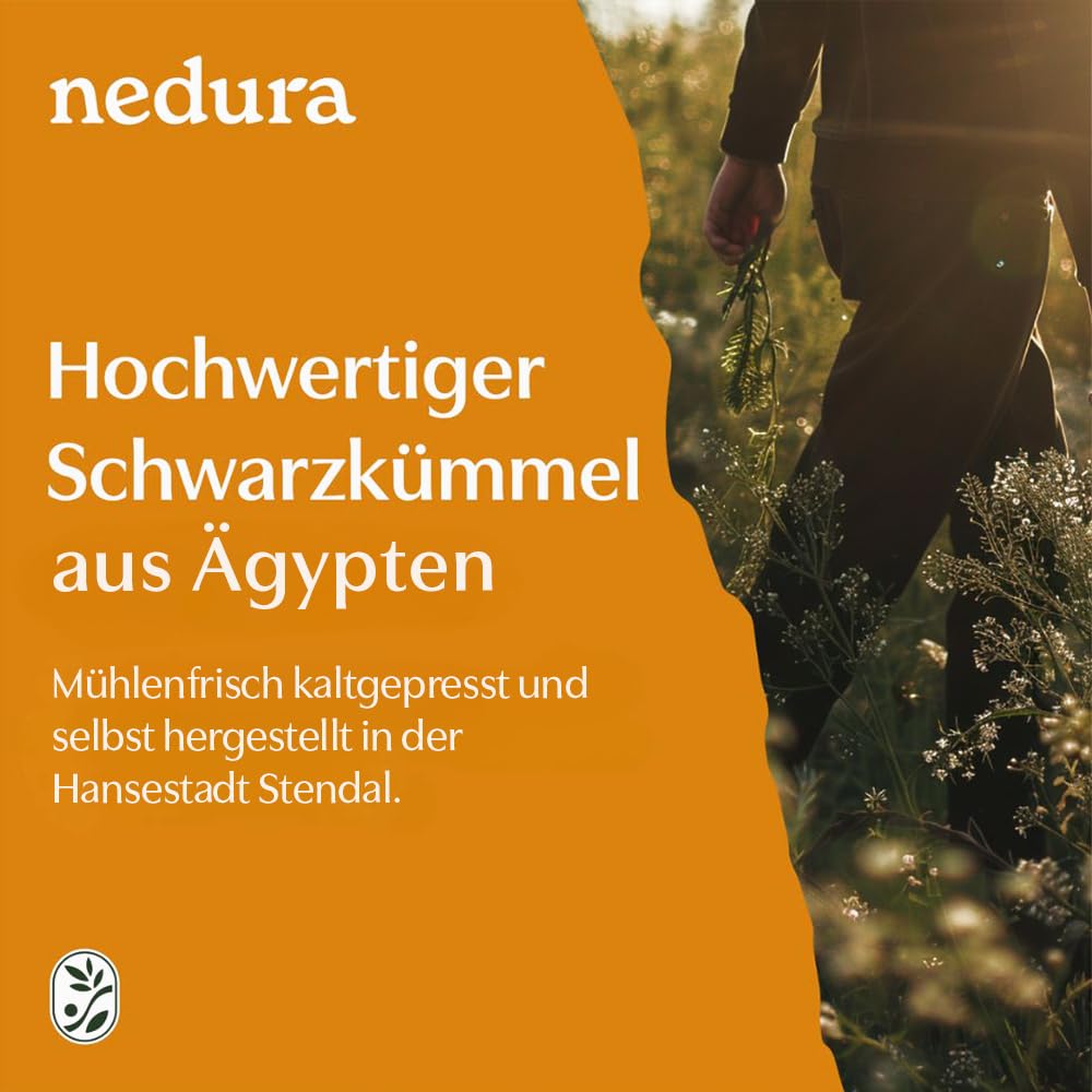 Thumbnail 6 de nedura® Schwarzkümmelöl kaltgepresst (ungefiltert) 500 ml – hoher Thymochinongehalt
