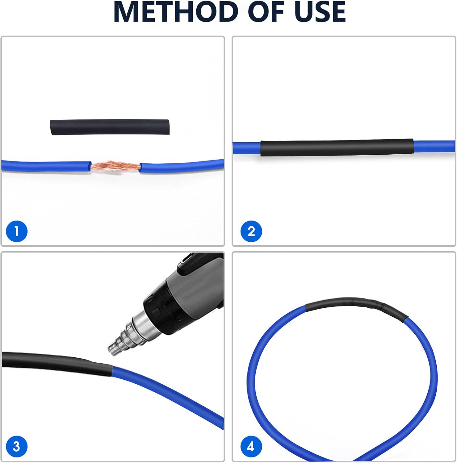 Detalle de ASHINER 580PCS Durable Heat Shrink Tubing Kit – Ideal for Electrical Insulation and Repairs
