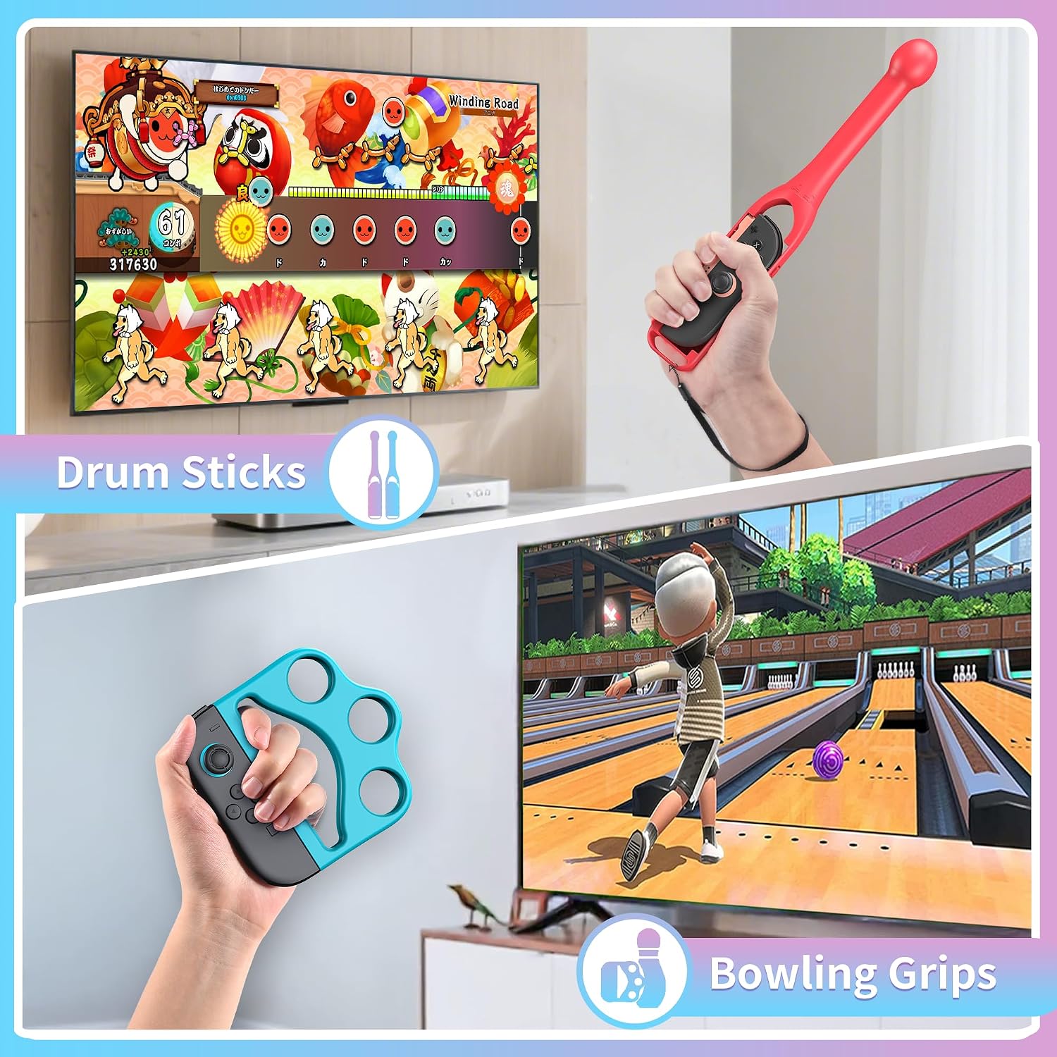 Detalle 2 de STARTRC GAMES Switch 2 Sports Accessories Bundle (2025) – 14 in 1 family party pack for motion sports