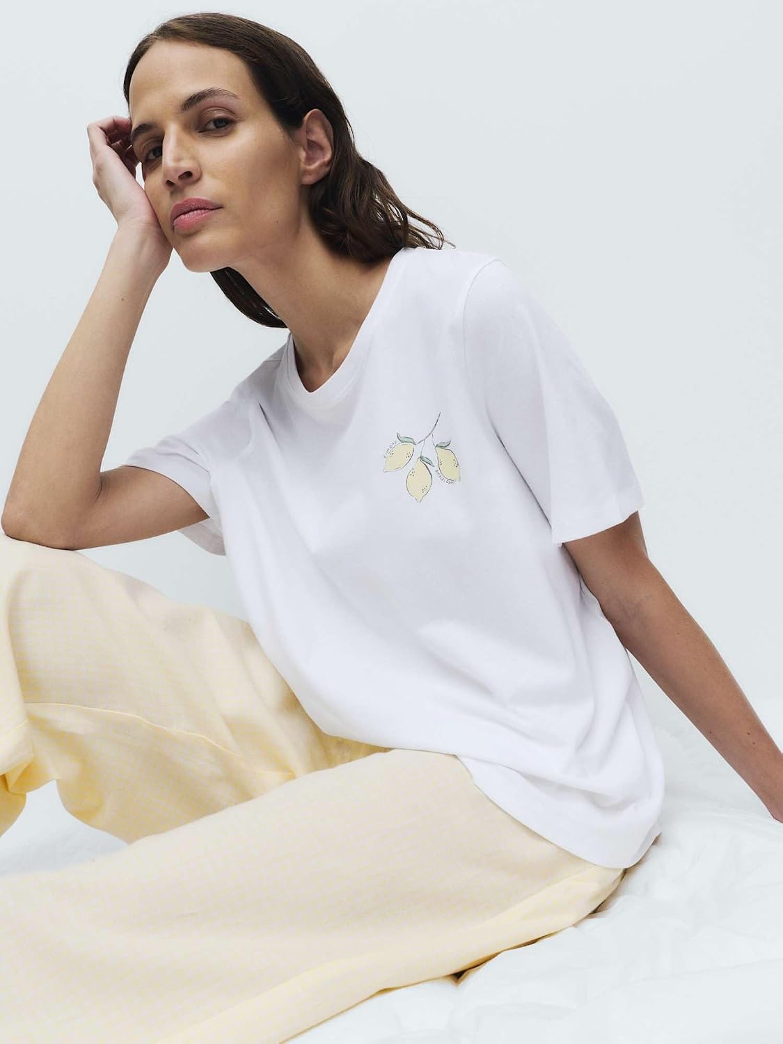 Detalle 2 de Marks & Spencer pyjamabroek van geweven katoen met elastische taille