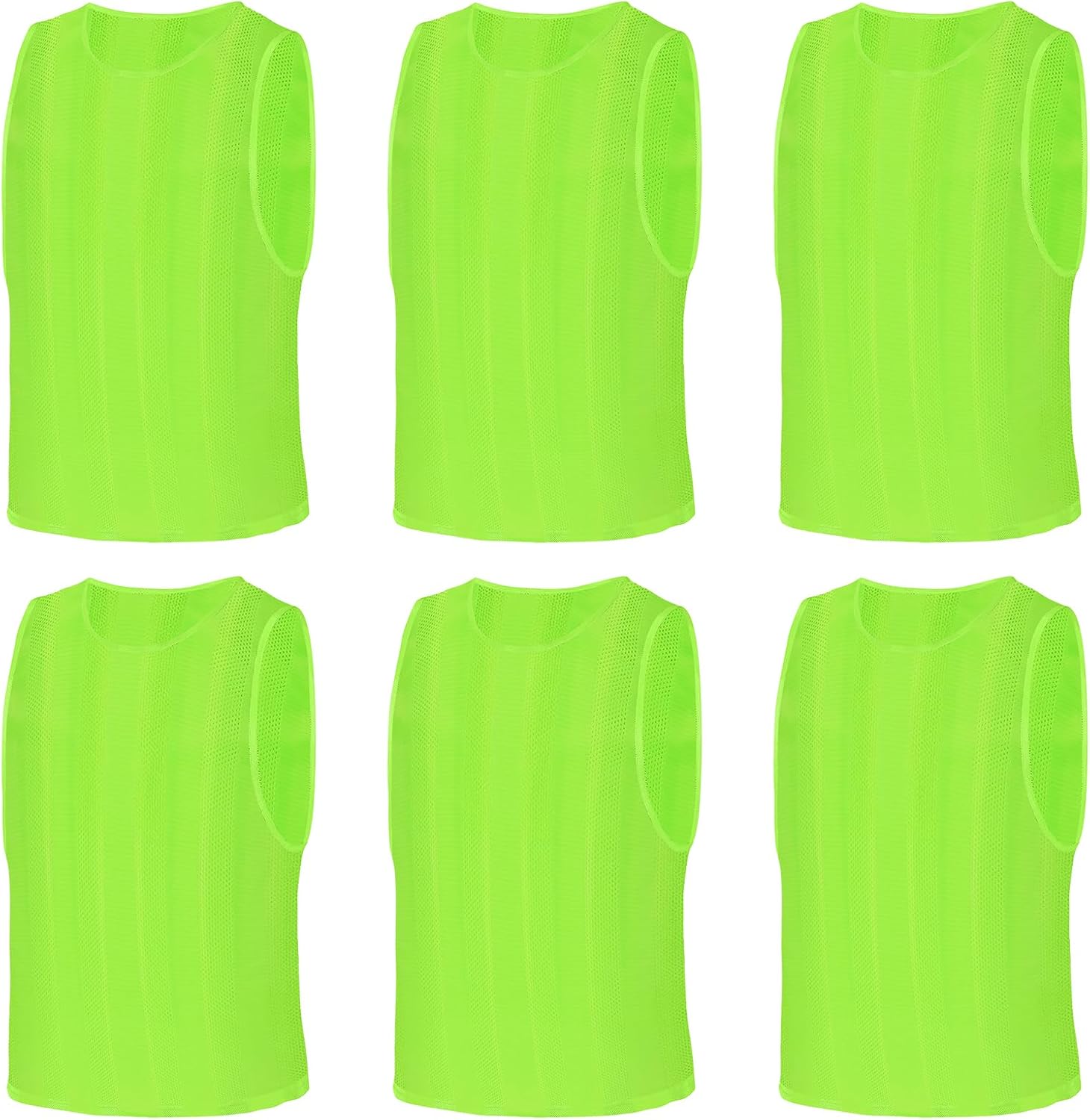 Detalle de BSBUY 5231162 trainingshesjes, 6 stuks, fluorescerend groen mesh