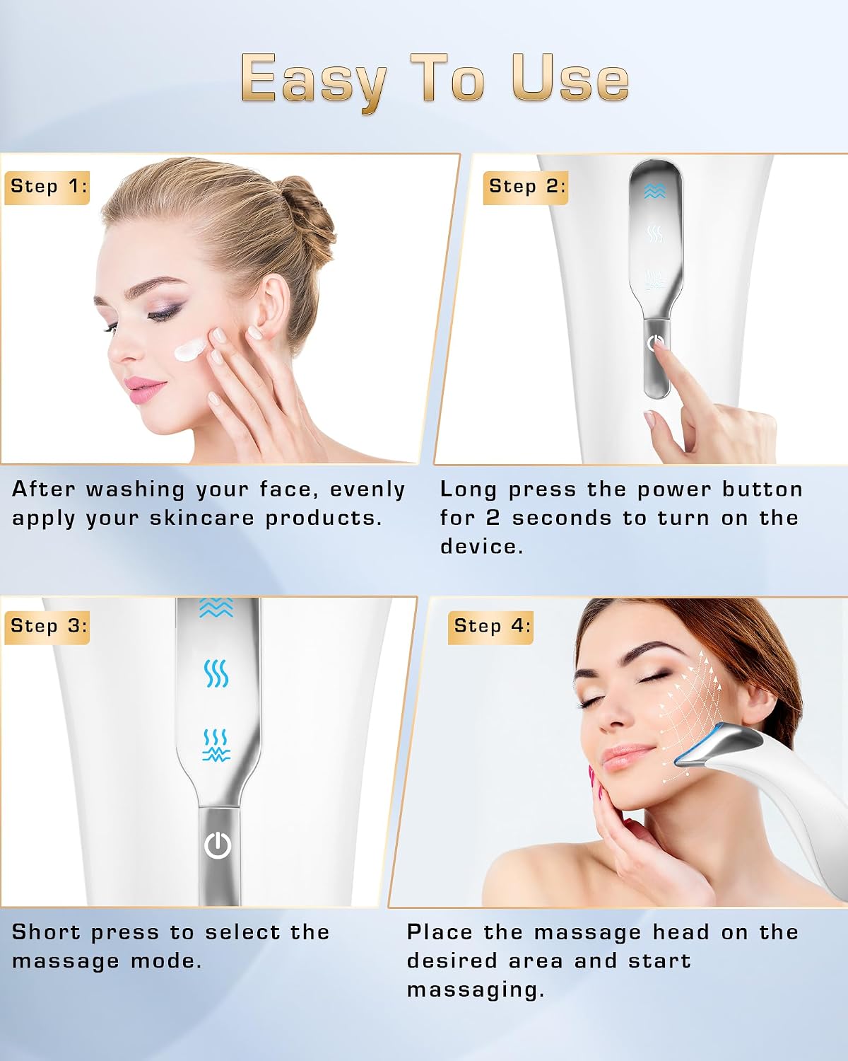 Detalle 1 de Electric facial microcurrent neck lift