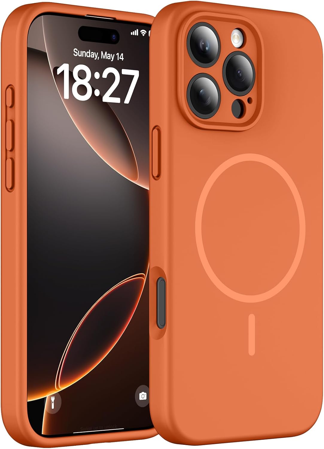 Detalle de EXZLLEN 16 Pro Max Magnetic Silicone Case 3.0mm