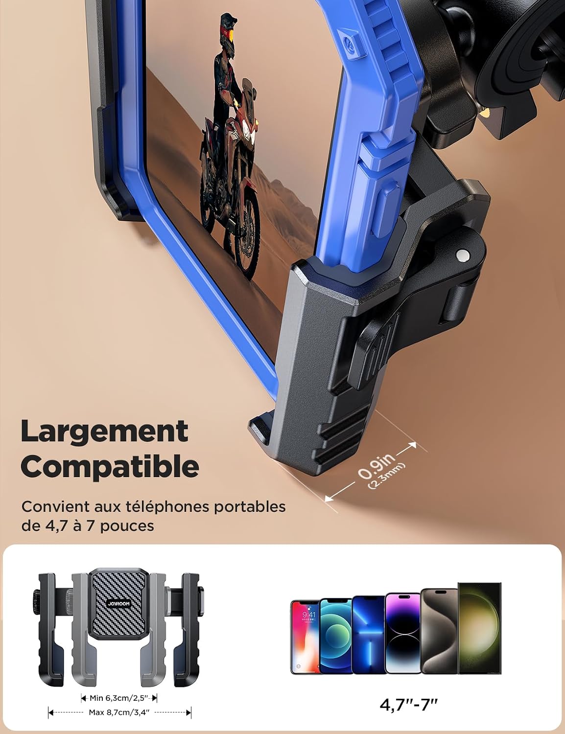 Thumbnail 6 de JOYROOM 2026 Support téléphone moto 4,7–7