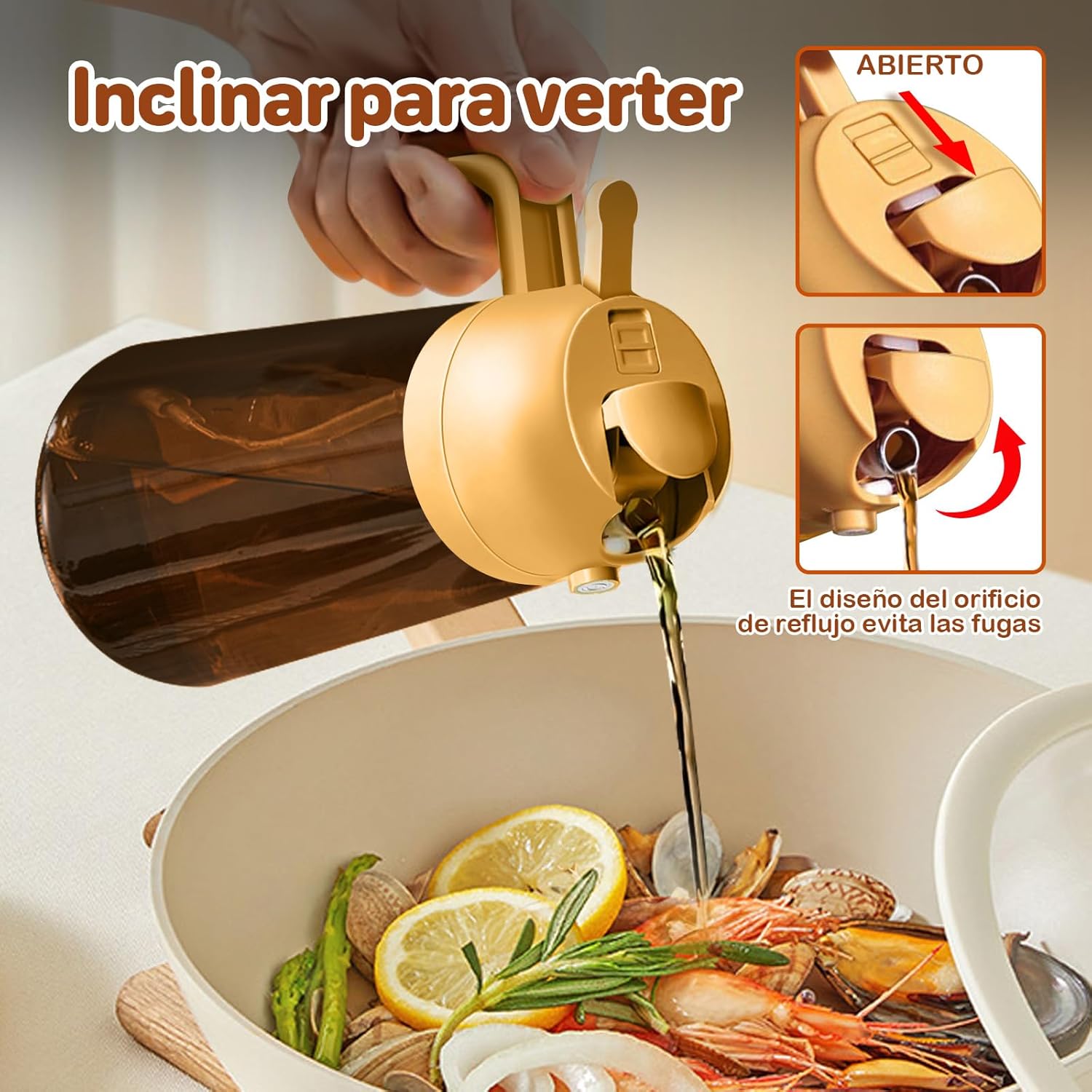 Thumbnail 6 de YARRAMATE Dispensador de Aceite de Oliva 2 en 1 🥄 Ámbar 470ml