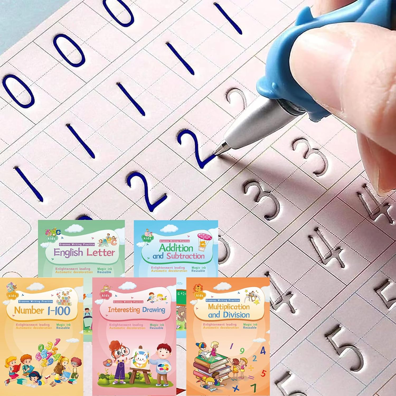 Detalle de Magical Handwriting Workbooks 4 pack copybook 10.2×7.2 in