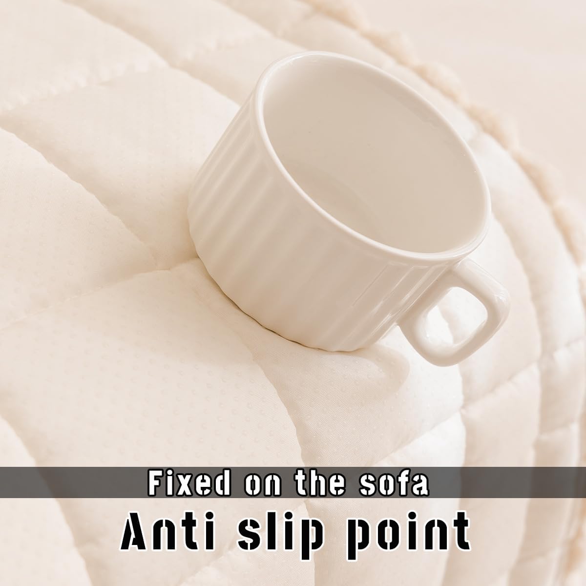 Thumbnail 4 de Mitid Fuzzy Sofa Cover 72" pet-friendly ๐