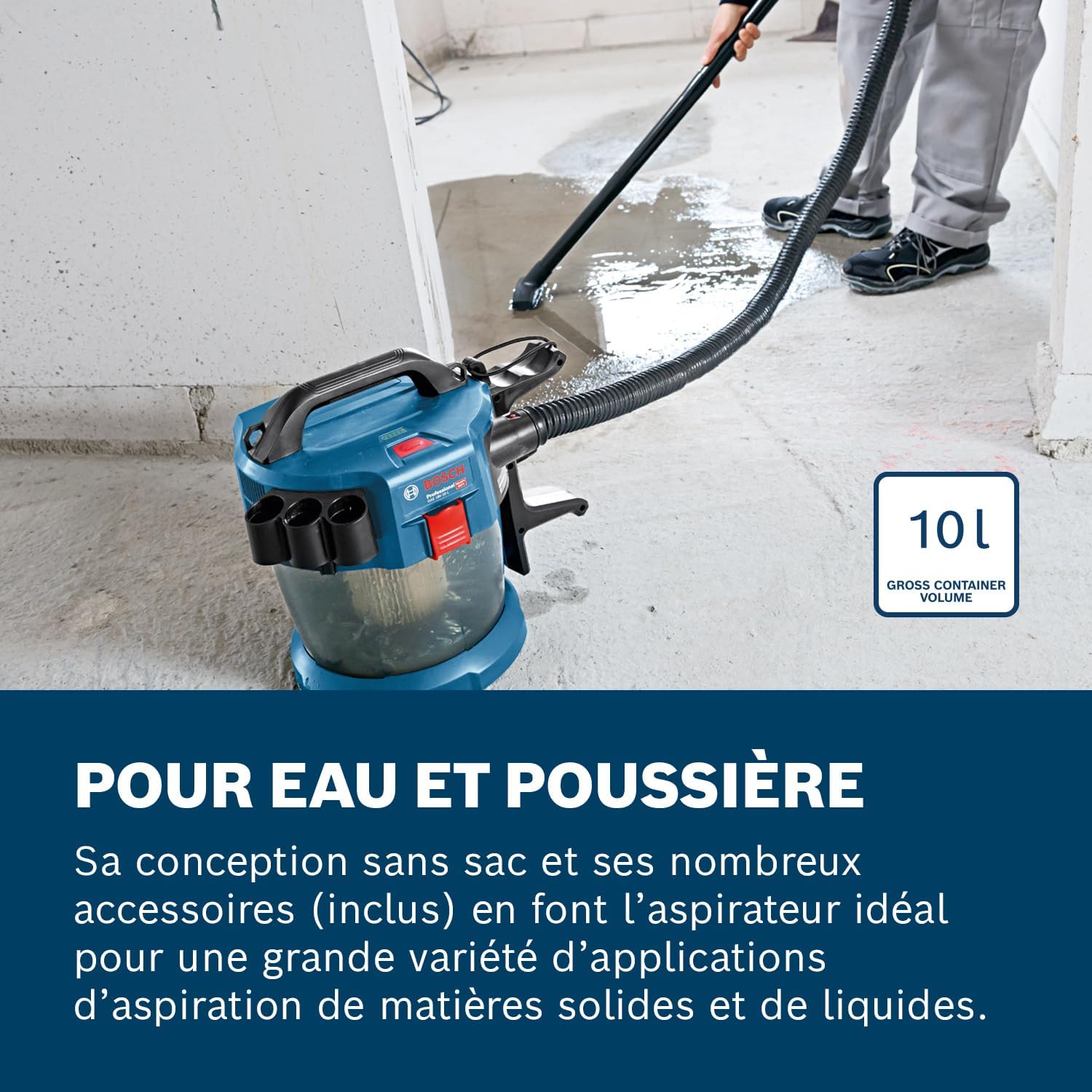 Thumbnail 3 de Bosch Professional GAS 18V-10 L aspirateur industriel 🧹