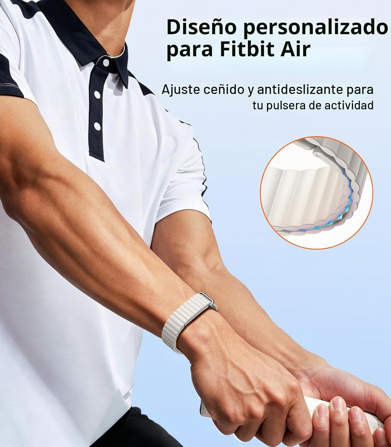 Thumbnail 1 de TiMOVO Sport: Correa magnética de silicona compatible con Fitbit Air