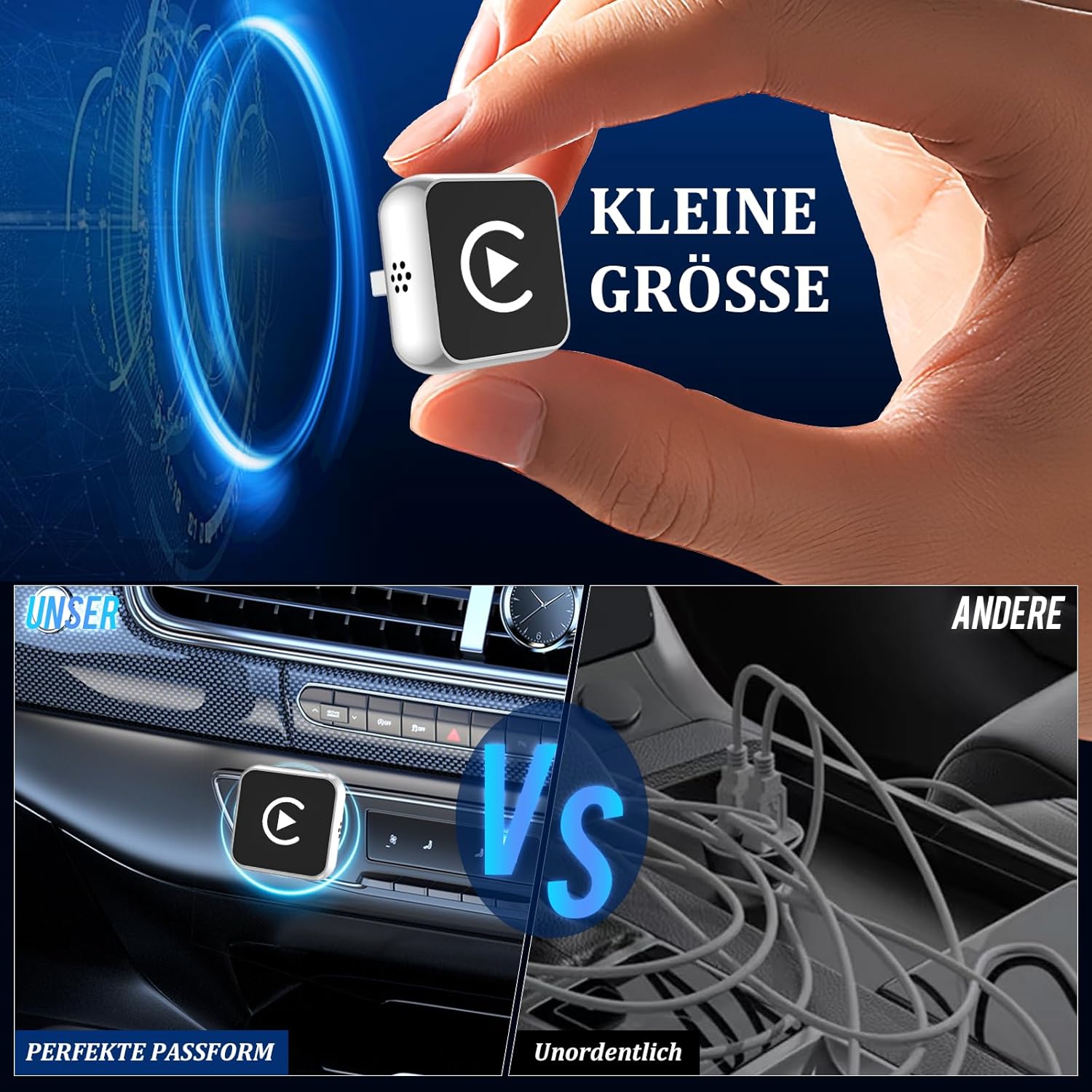 Thumbnail 1 de BSTOEM 2 in 1 Carplay Wireless Adapter & Android Auto Adapter – kabellos CarPlay/Android Auto für iPhone und Android