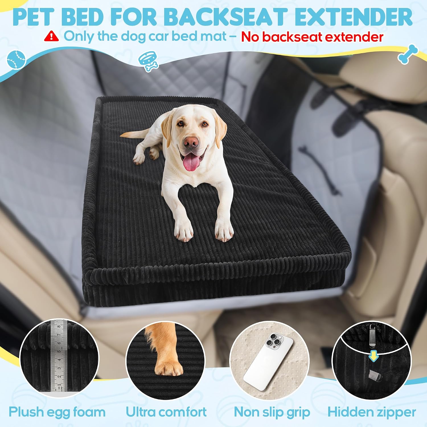 Detalle de Loiion Dog Car Bed 50 x 24.6 in