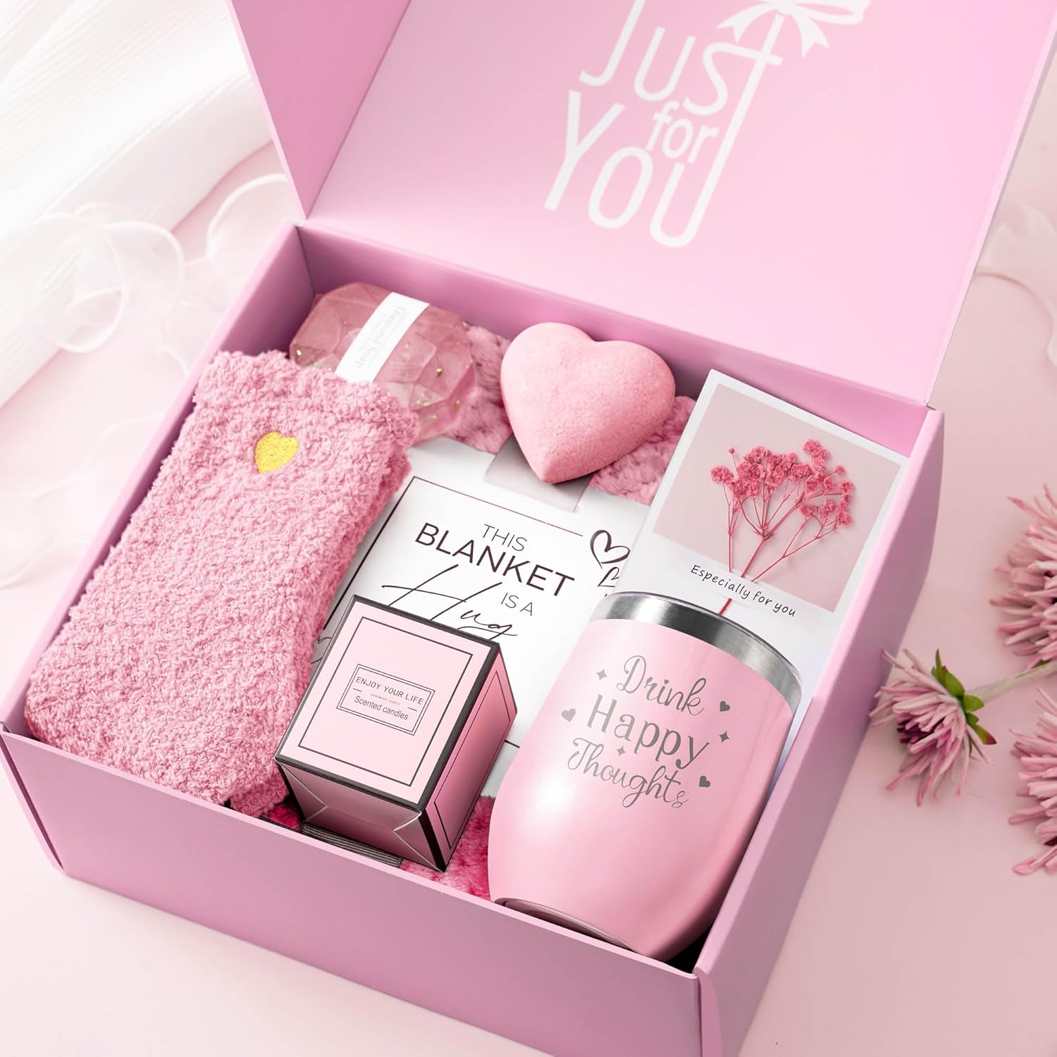 Thumbnail 1 de LE CADEAU Luxury Spa Gift Basket for Women: Rose Spa Get Well Soon Self-Care Gift