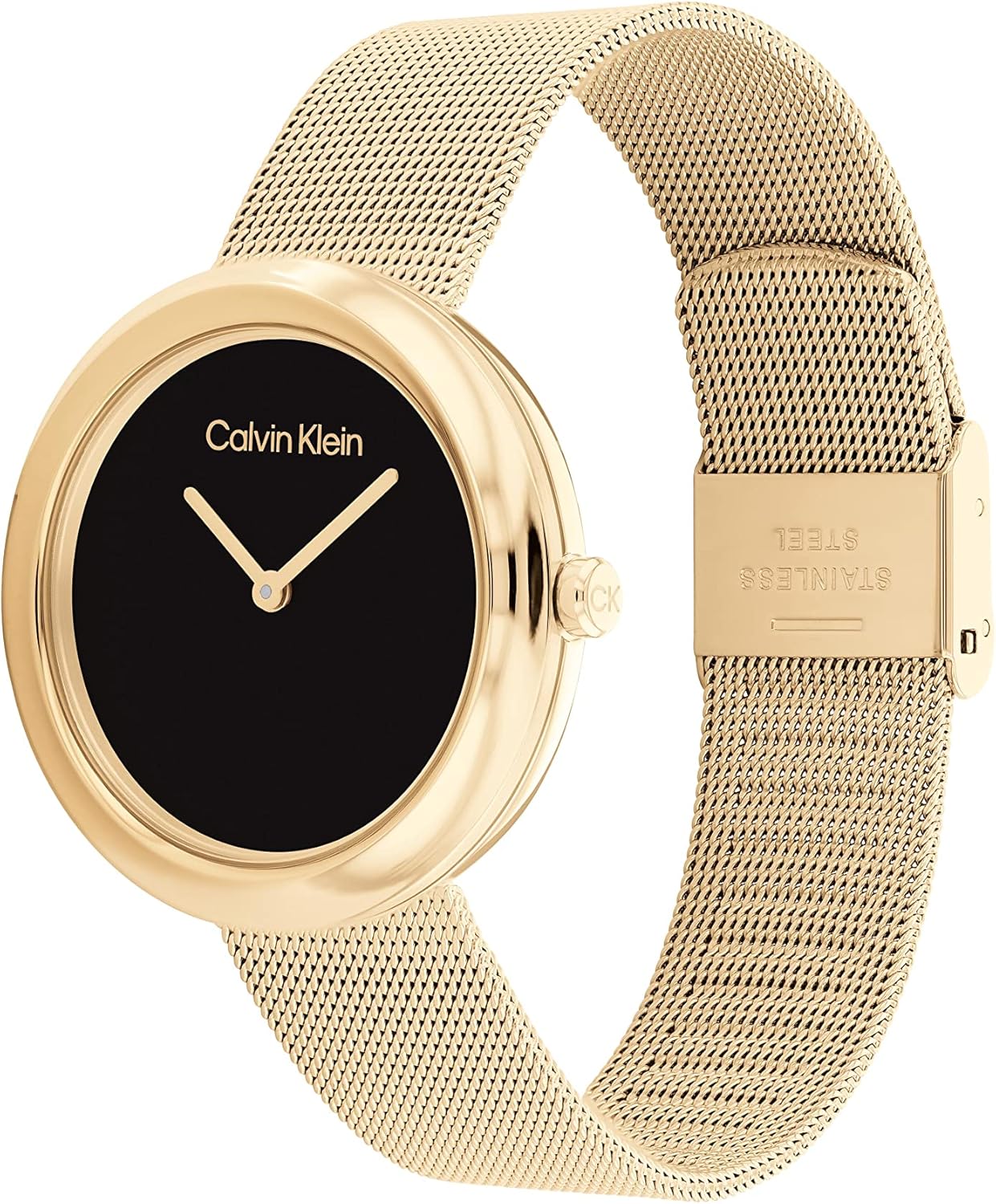 Thumbnail 1 de Calvin Klein Damen-Uhr mit analogem Quarzwerk „Twisted Bezel“ und Edelstahlarmband