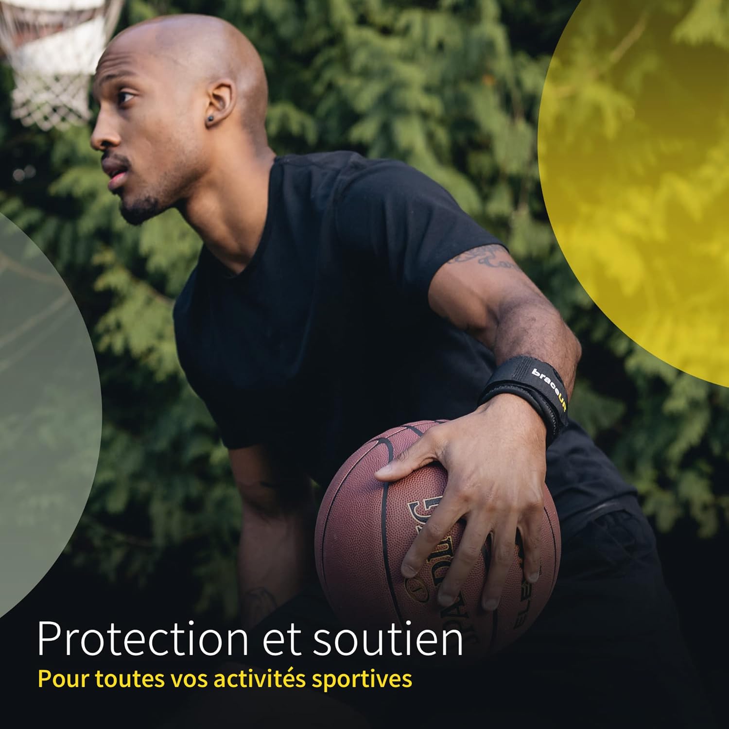 Thumbnail 1 de BraceUP Attelle de poignet BraceUP : orthèse pour musculation et tennis (noir)