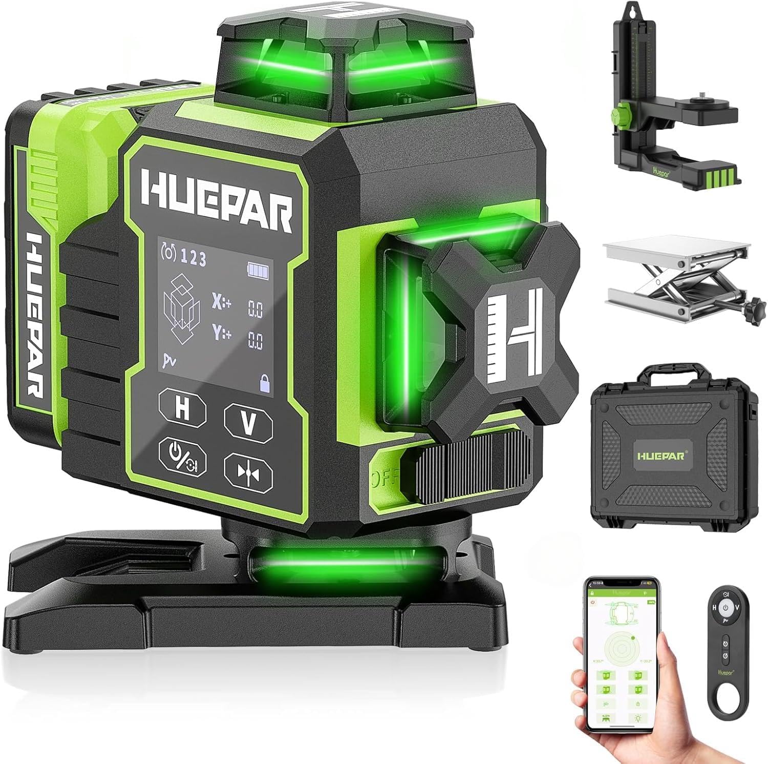 Huepar W04CG Nivel láser 4D 360°