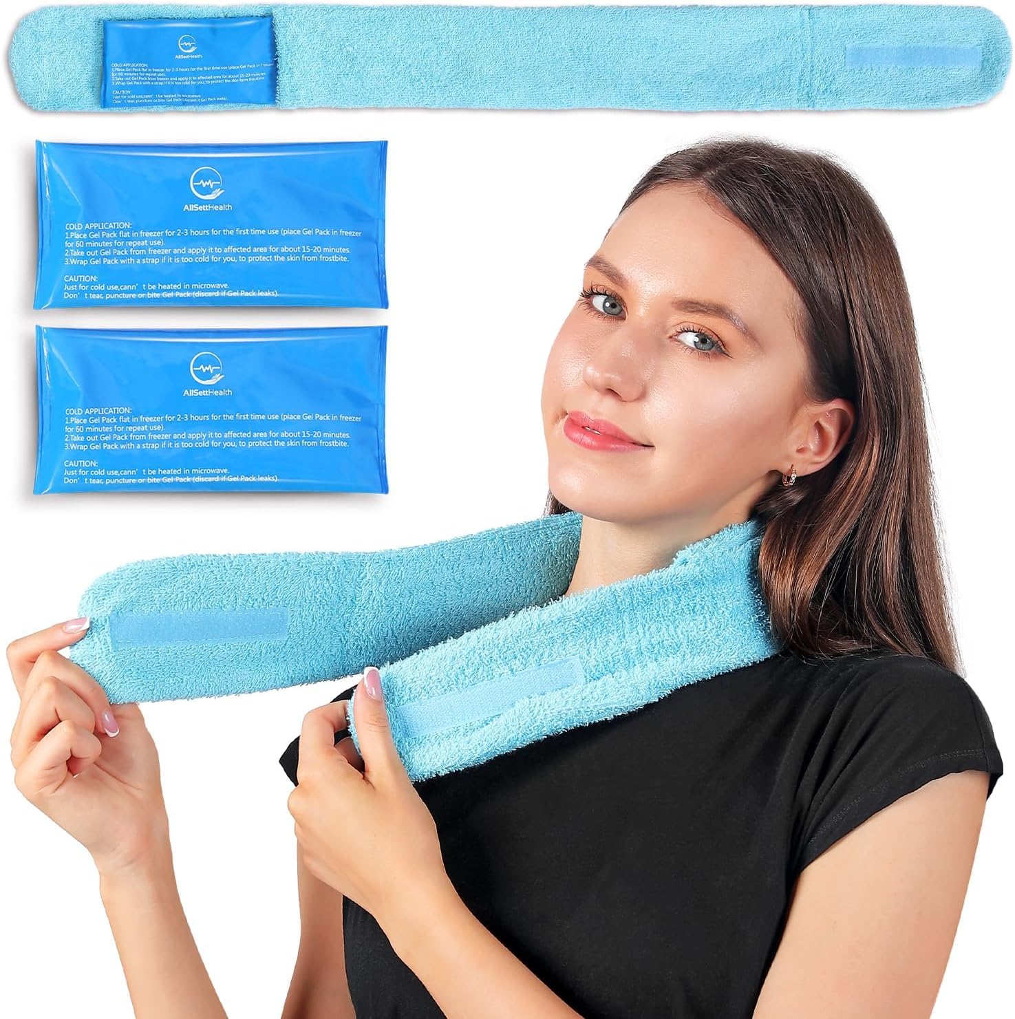 Detalle de Neck Ice Pack Wrap, 2 Reusable Packs