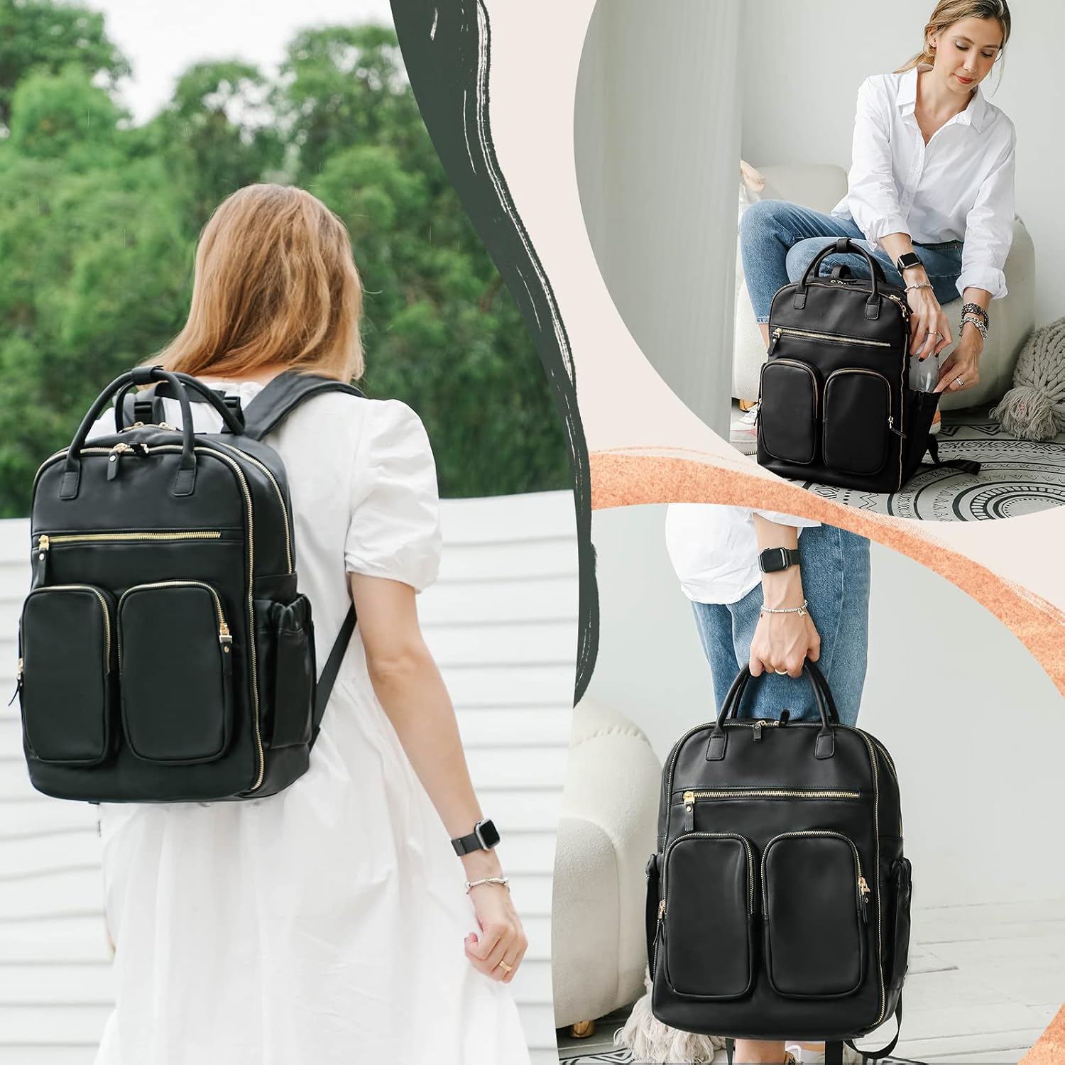 Detalle de MOMINSIDE Diaper Backpack with 18 Pockets