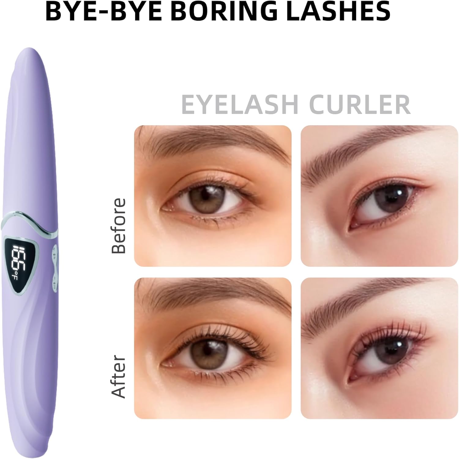 Detalle de EYECURL Heated Eyelash Curler (S600-148MM) – Violet/Silver