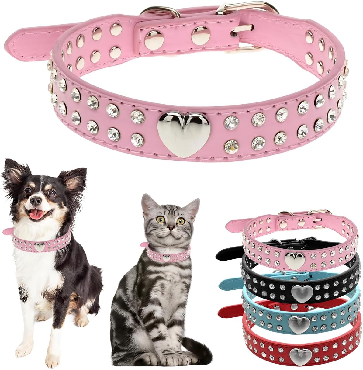 Thumbnail 6 de XS Dog Collar Girl Heart bling