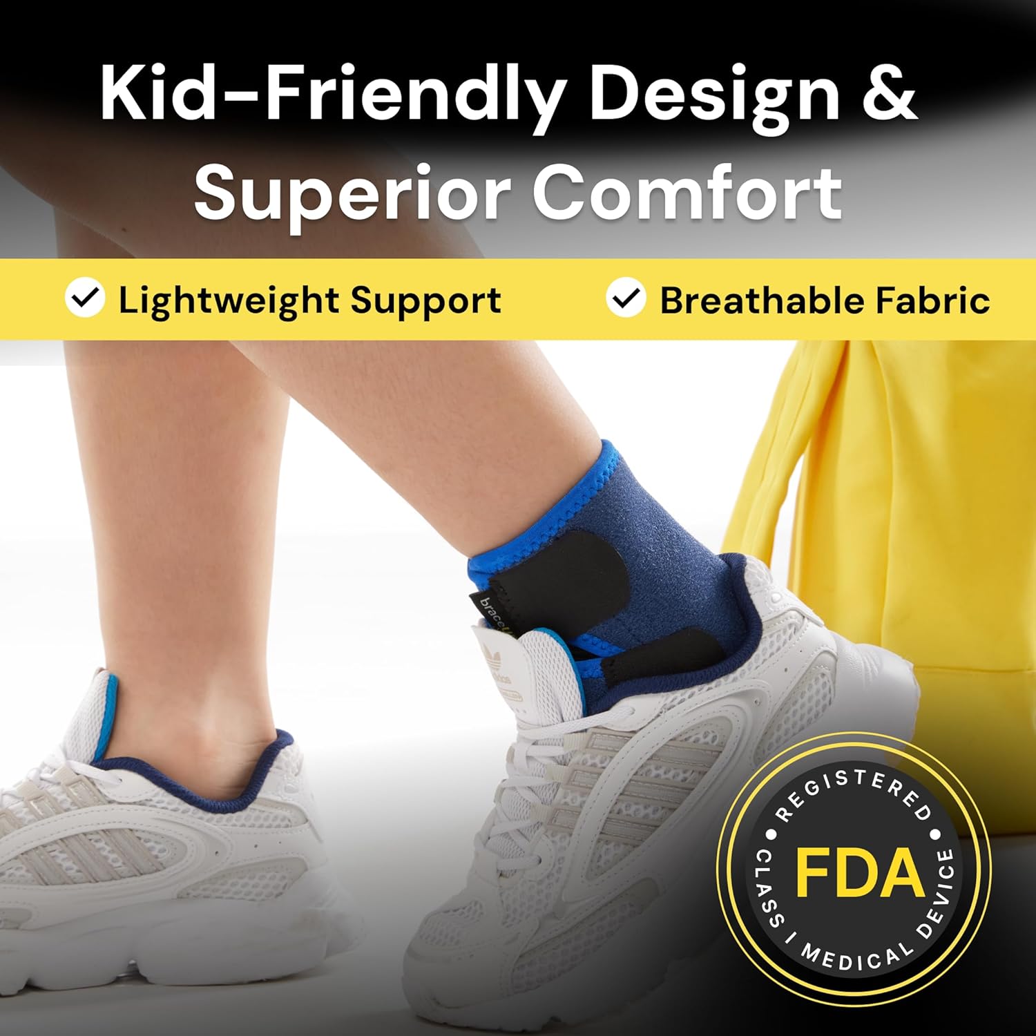 Detalle de BraceUP Kids Ankle Support – Youth Ankle Brace for Boys & Girls (Adjustable, Lightweight, S)