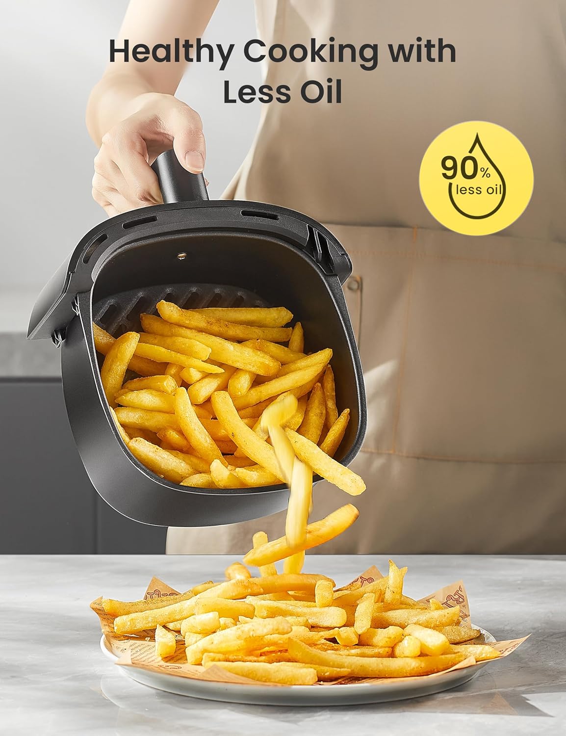 Thumbnail 3 de Midea Compact 2L Air Fryer (12 preset menus) with adjustable timer and 80–200°C control