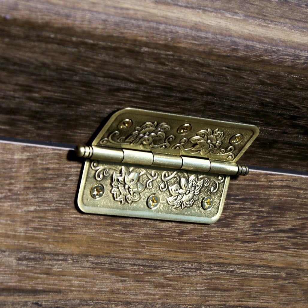 Thumbnail 6 de Embossed Brass Hinges, 65 mm Plate Length