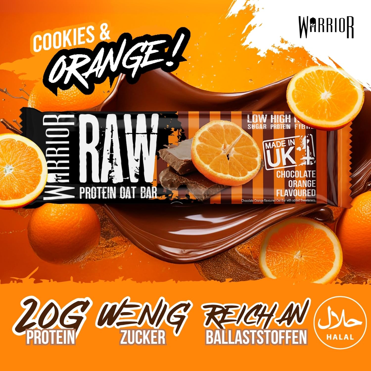 Thumbnail 3 de Warrior Raw Proteinriegel 12 x 75 g – ballaststoffreich & proteinbetont