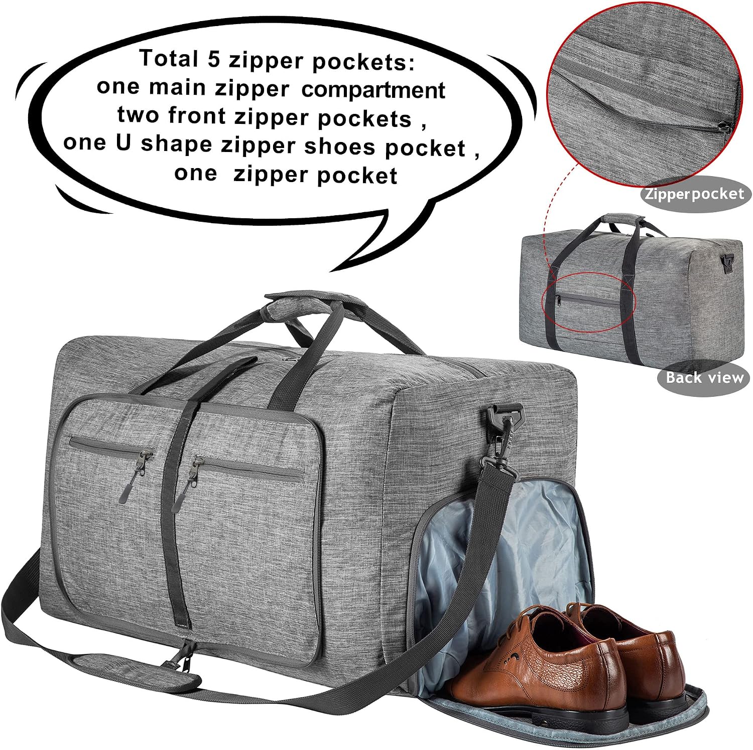Thumbnail 2 de Reisetasche 65 l mit Schuhfach in Grau