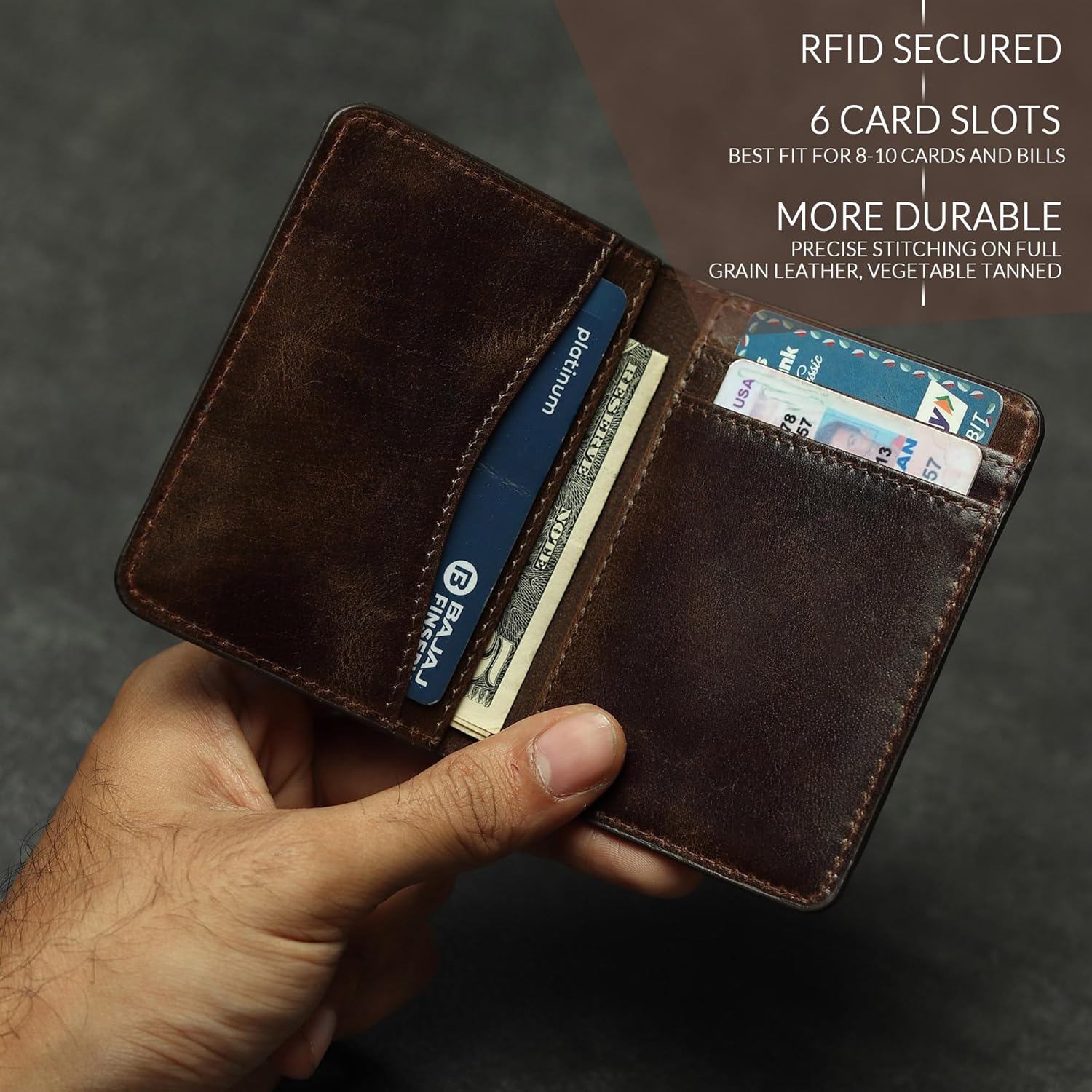 Thumbnail 1 de FOXHACKLE Leather Credit Card Wallet 4x3 in 📇