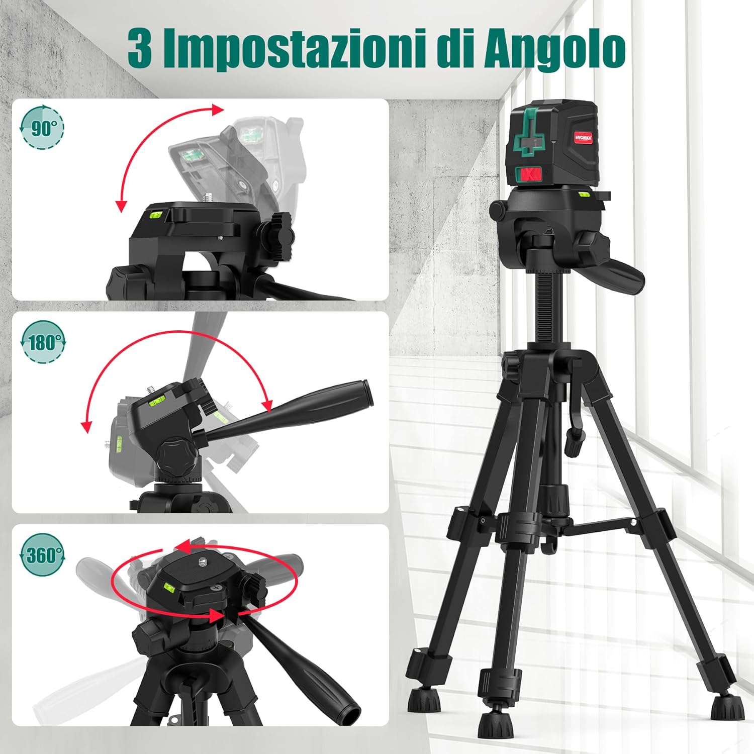 Thumbnail 2 de HYCHIKA Treppiede per Livella Laser 30-65 cm