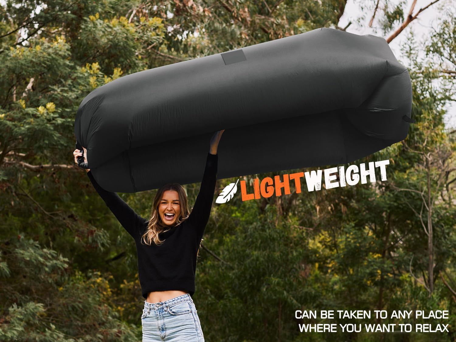 Thumbnail 2 de WEKAPO Inflatable Couch Air Lounger Chair (Portable Blow-Up Sofa for Camping & Beach)