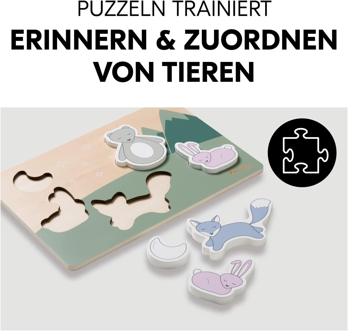 Thumbnail 2 de hauck Greifpuzzle für Kleinkinder Puzzle N Fit ab 1 Jahr (Forest)